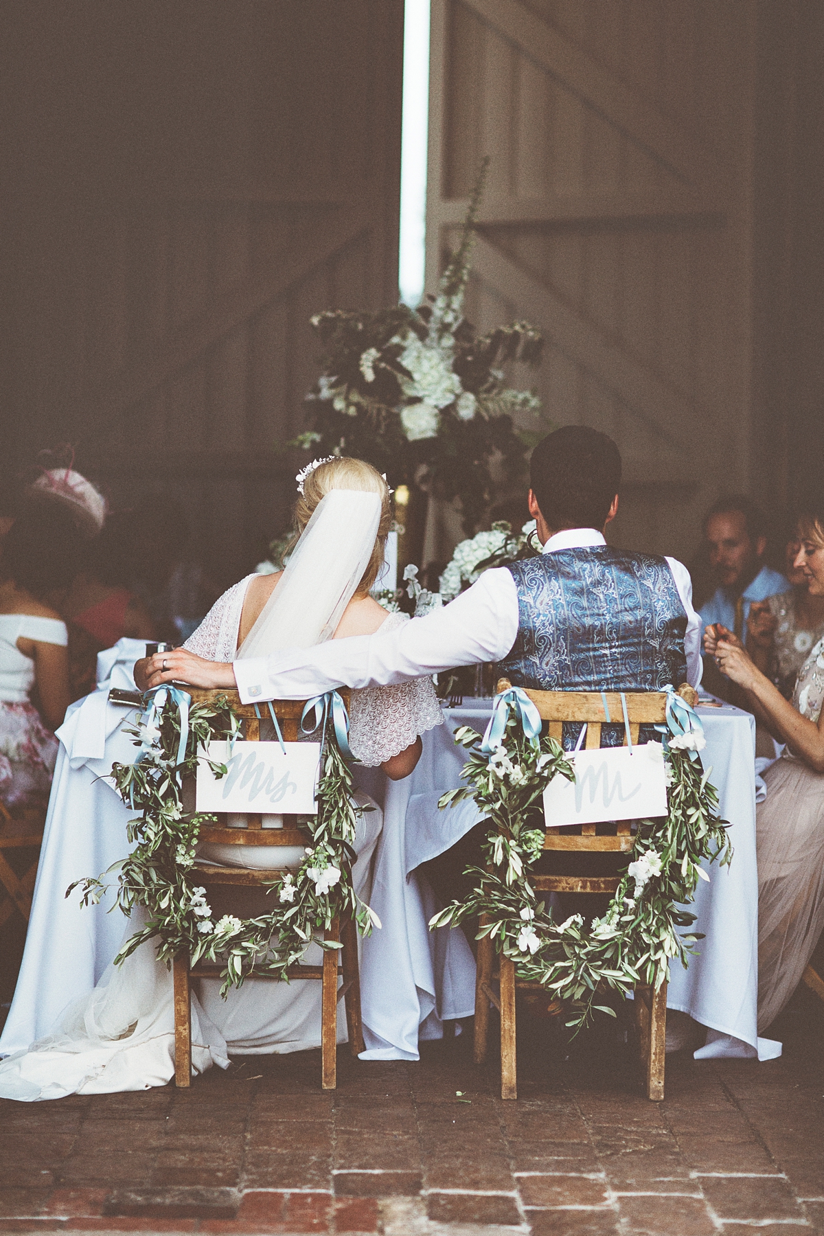 54 A Flora bride dress for a natural and rustic barn wedding in Shropshire