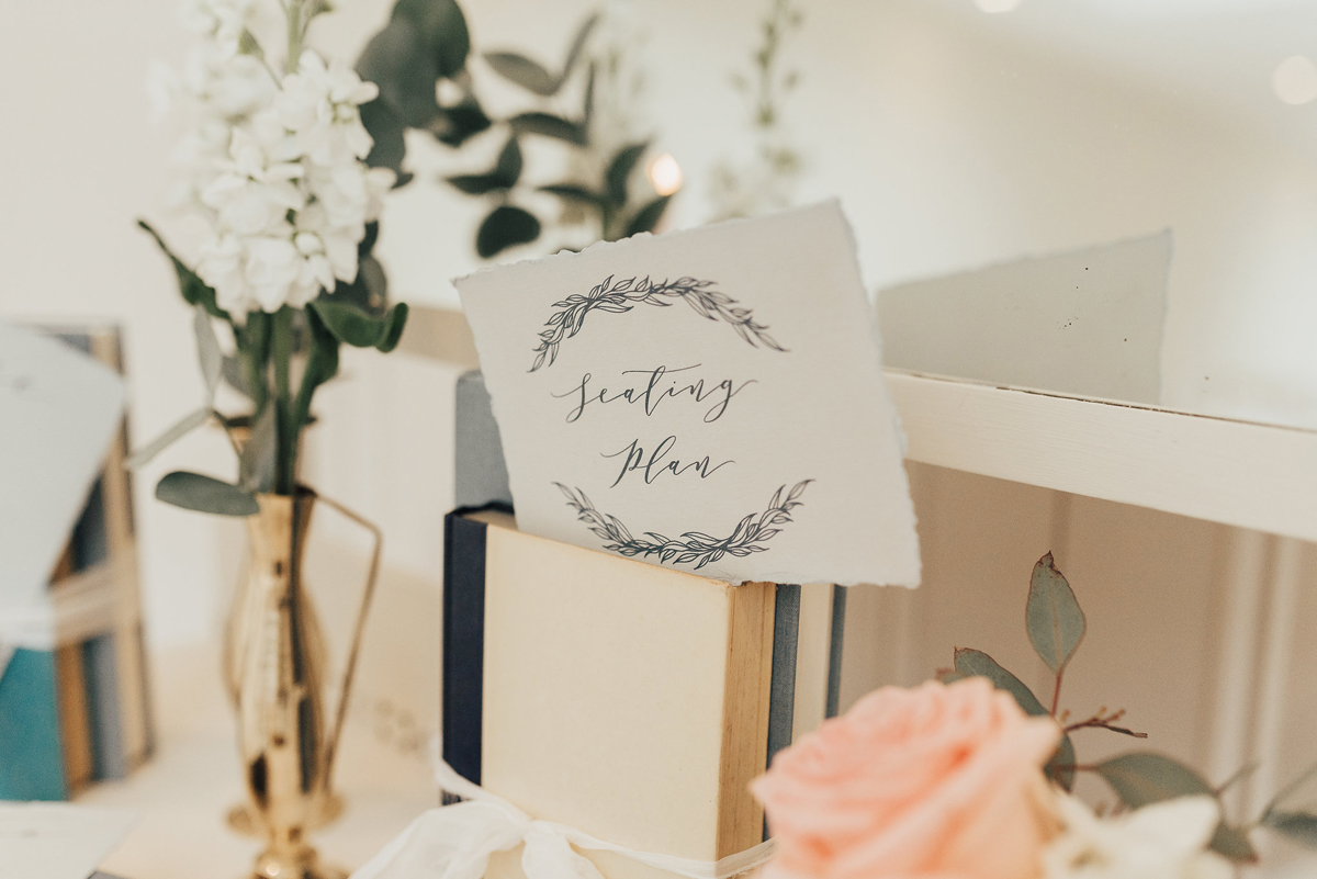 58 Something Blue wedding and bridal inspiration with a handpainted leather jacket