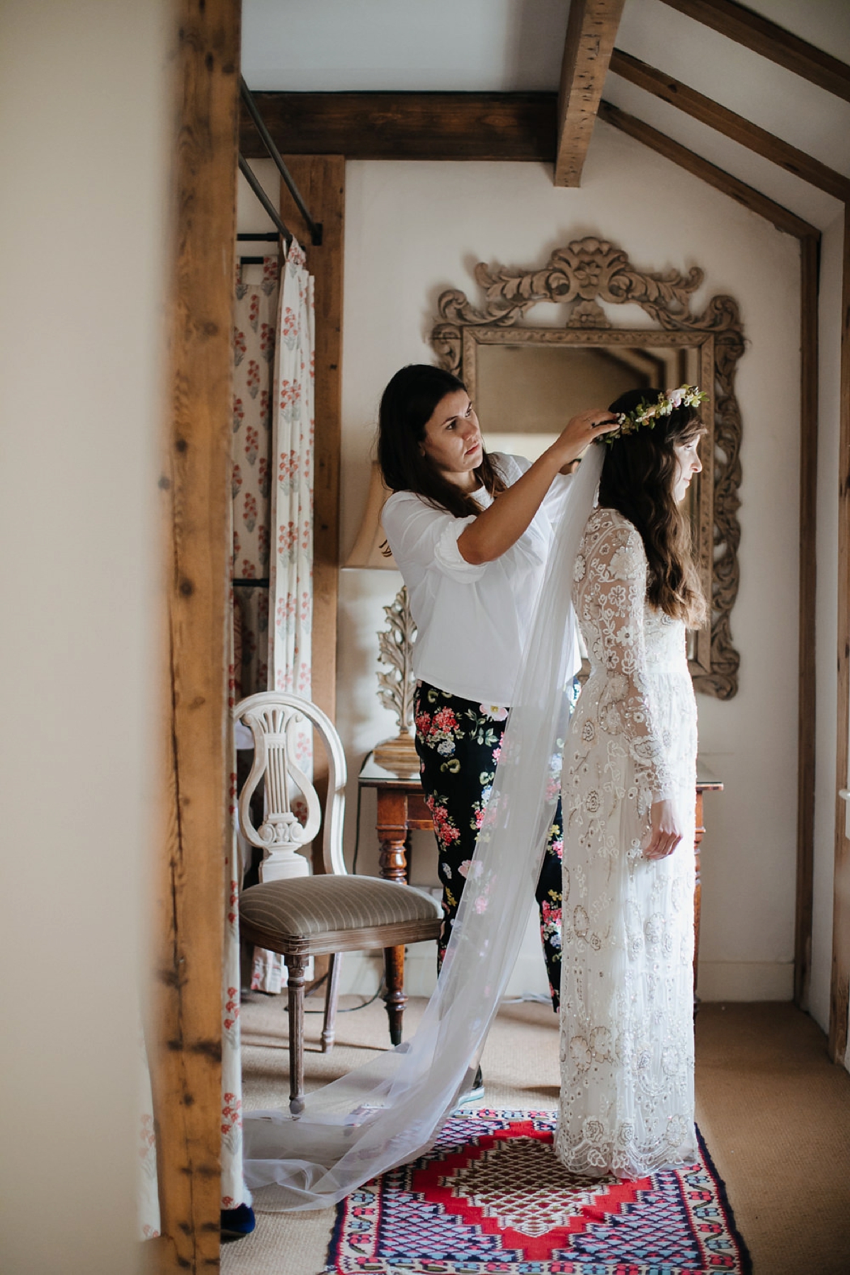 6 A bohemian and botanical inspired wedding with a Needle and Thread dress