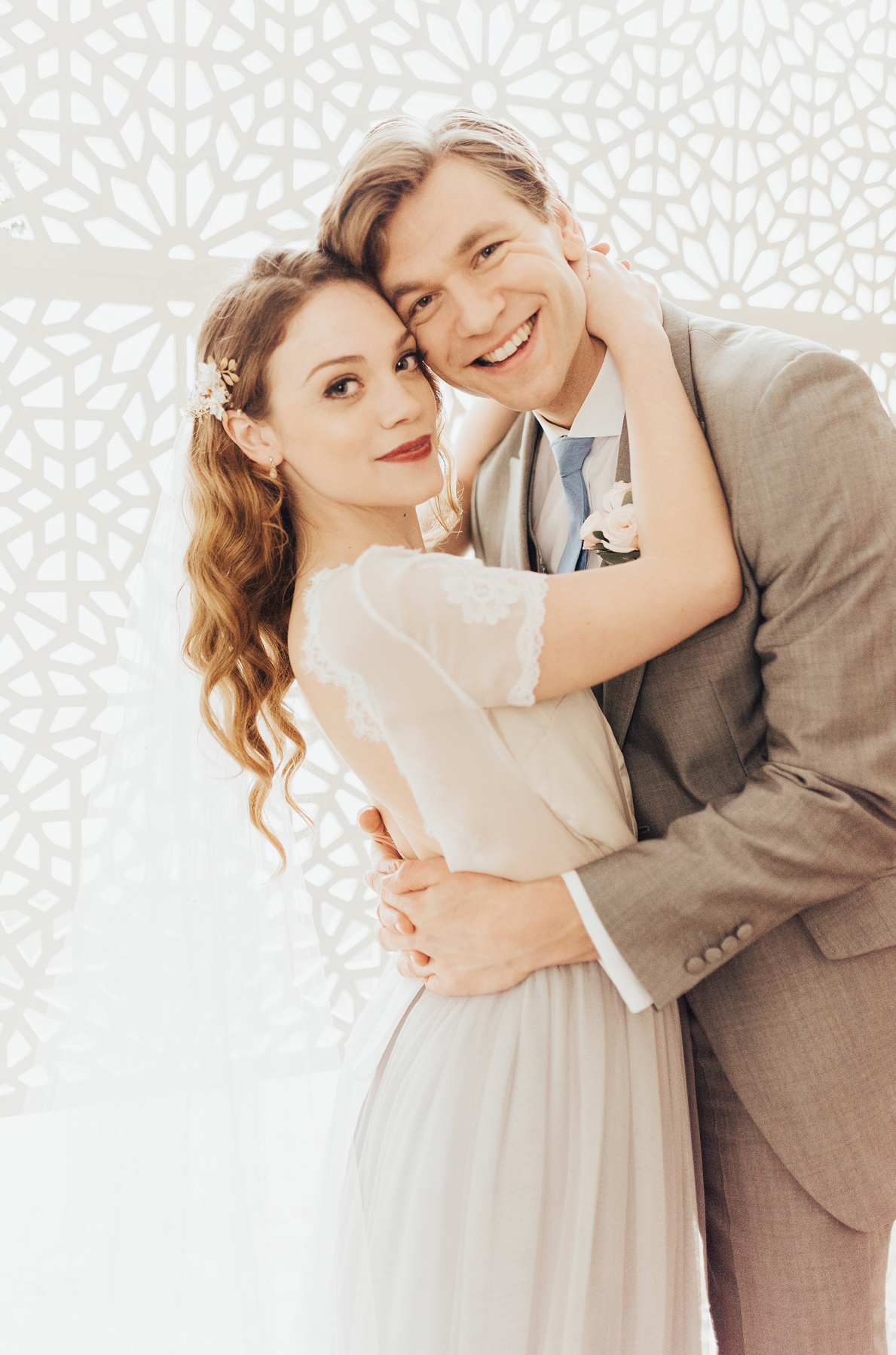 66 Something Blue wedding and bridal inspiration with a handpainted leather jacket
