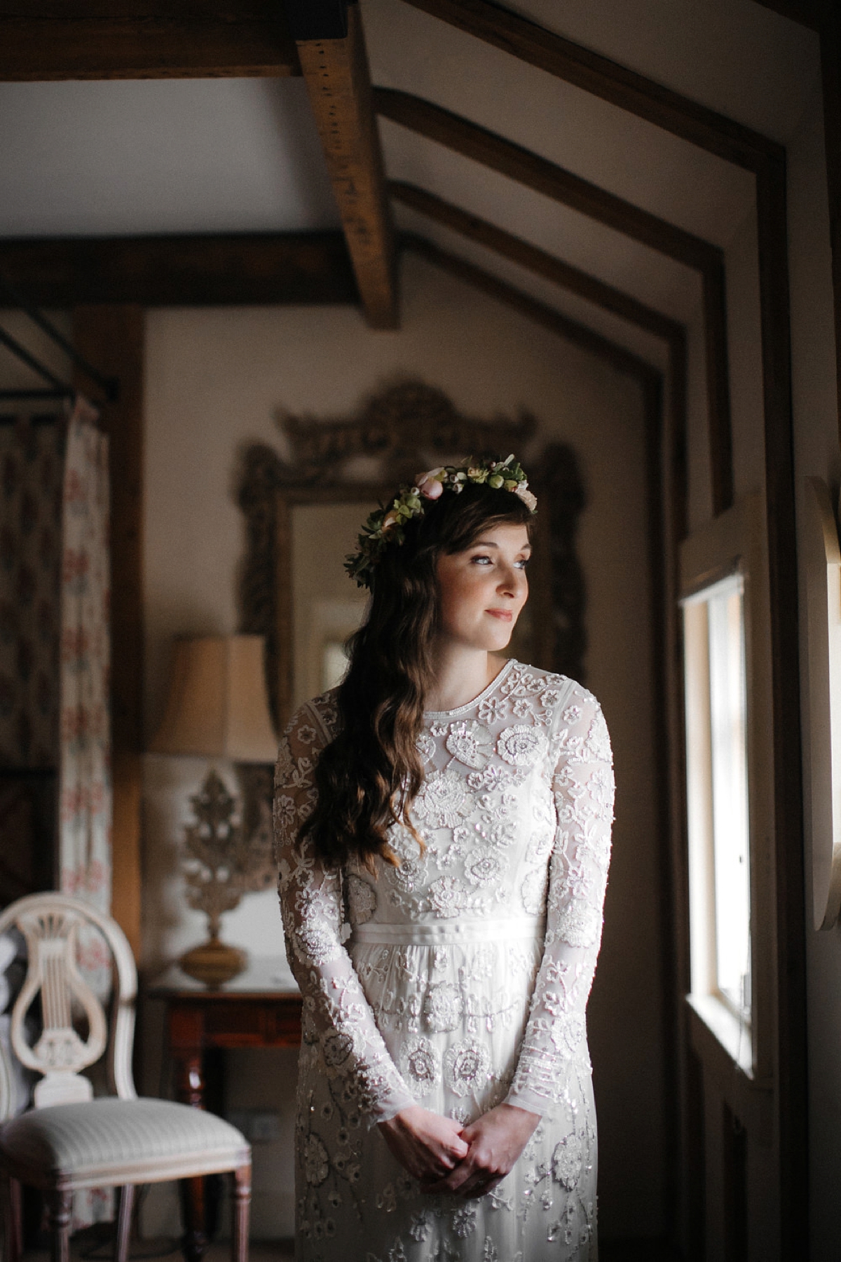 7 A bohemian and botanical inspired wedding with a Needle and Thread dress