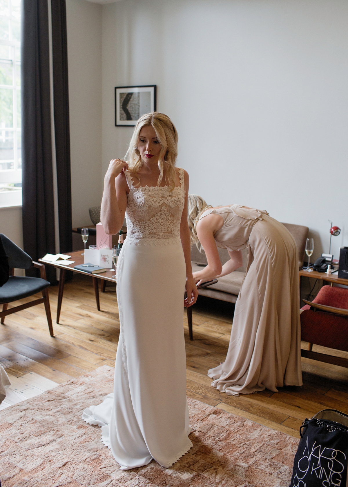 8 St Patrick by Pronovias for a first look urban East London wedding