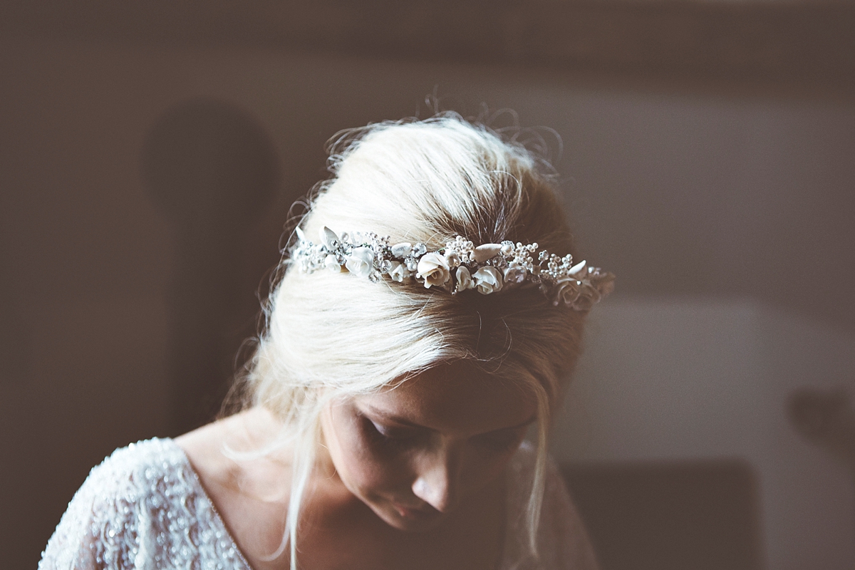 9 A Flora bride dress for a natural and rustic barn wedding in Shropshire