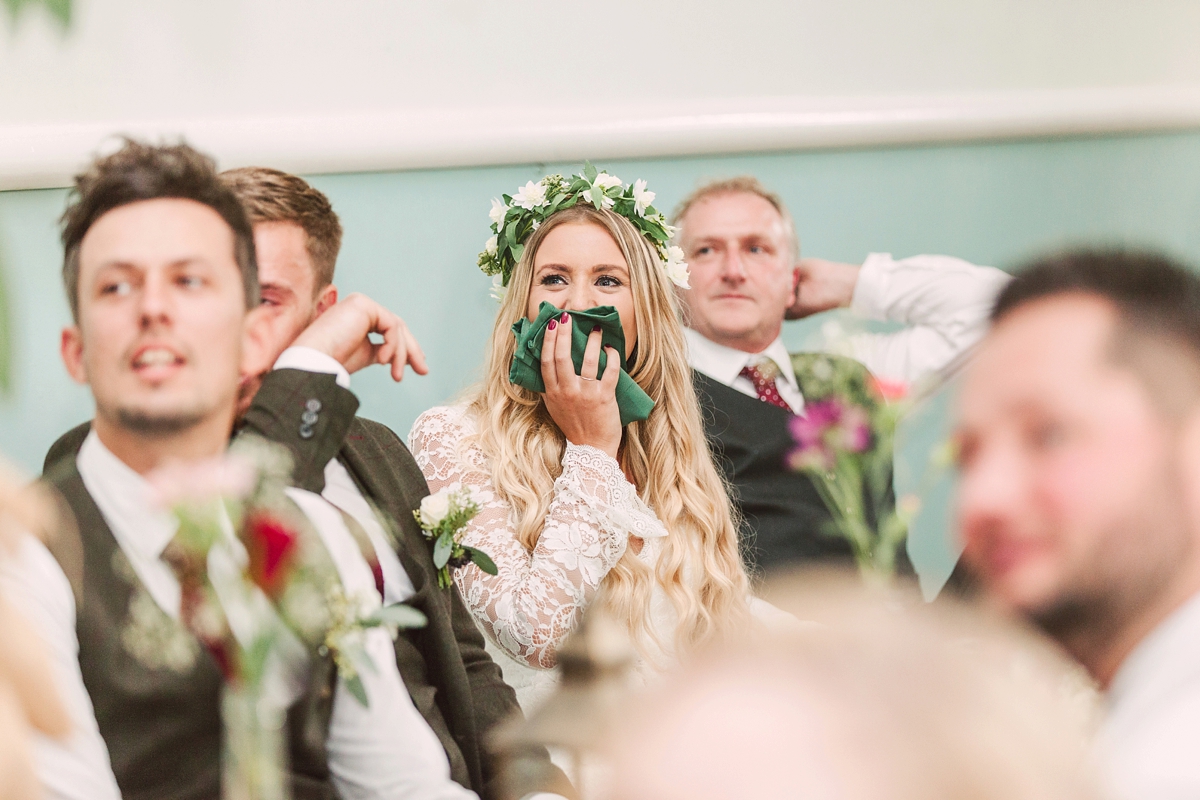 9 A botanical inspired village hall wedding