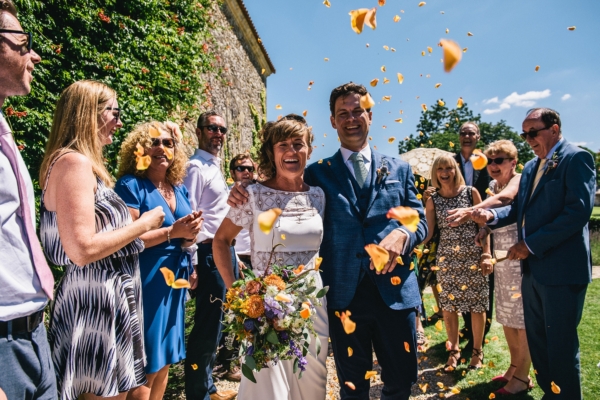 A Rembo Styling Gown for a Sun-drenched and Colourful French Chateau Wedding