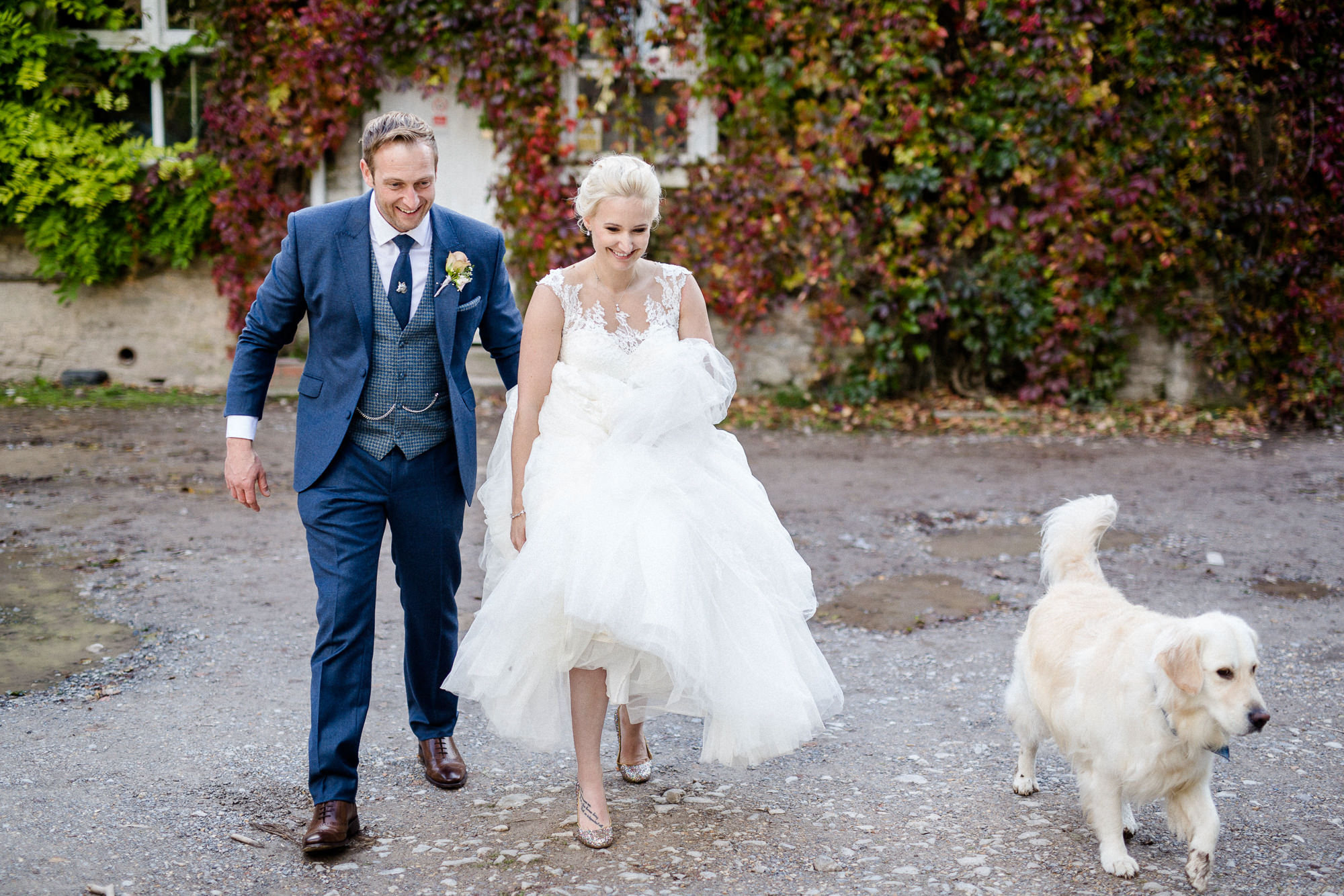 A Pronovias Gown For A Classic Country House Wedding an a Sweet Appearance by Eric the Pet Dog 3 Lydia Stamps Photography Georgie Chris Ston Easton 109