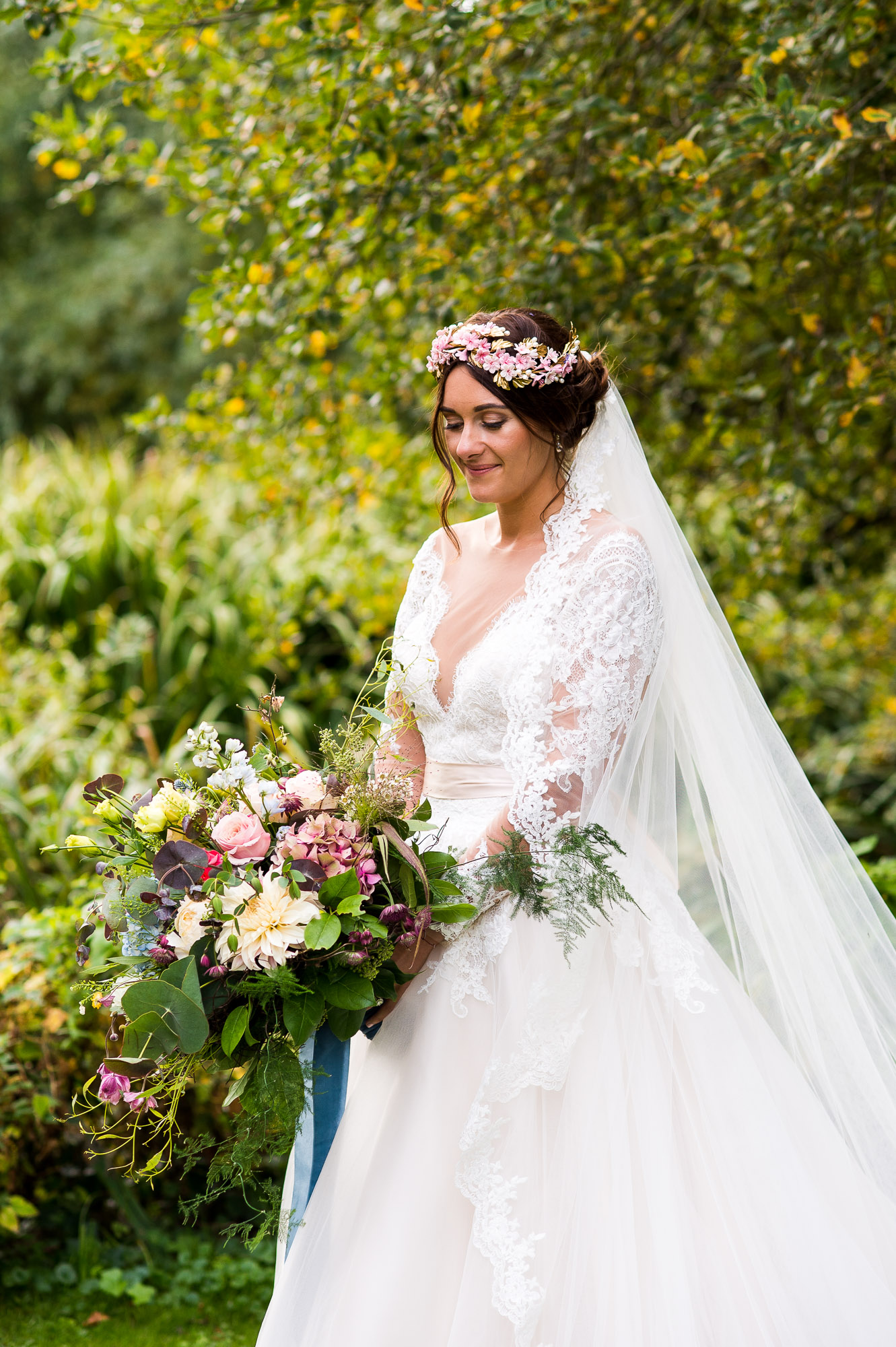 01 An Allure Bridals gown for a charming barn wedding