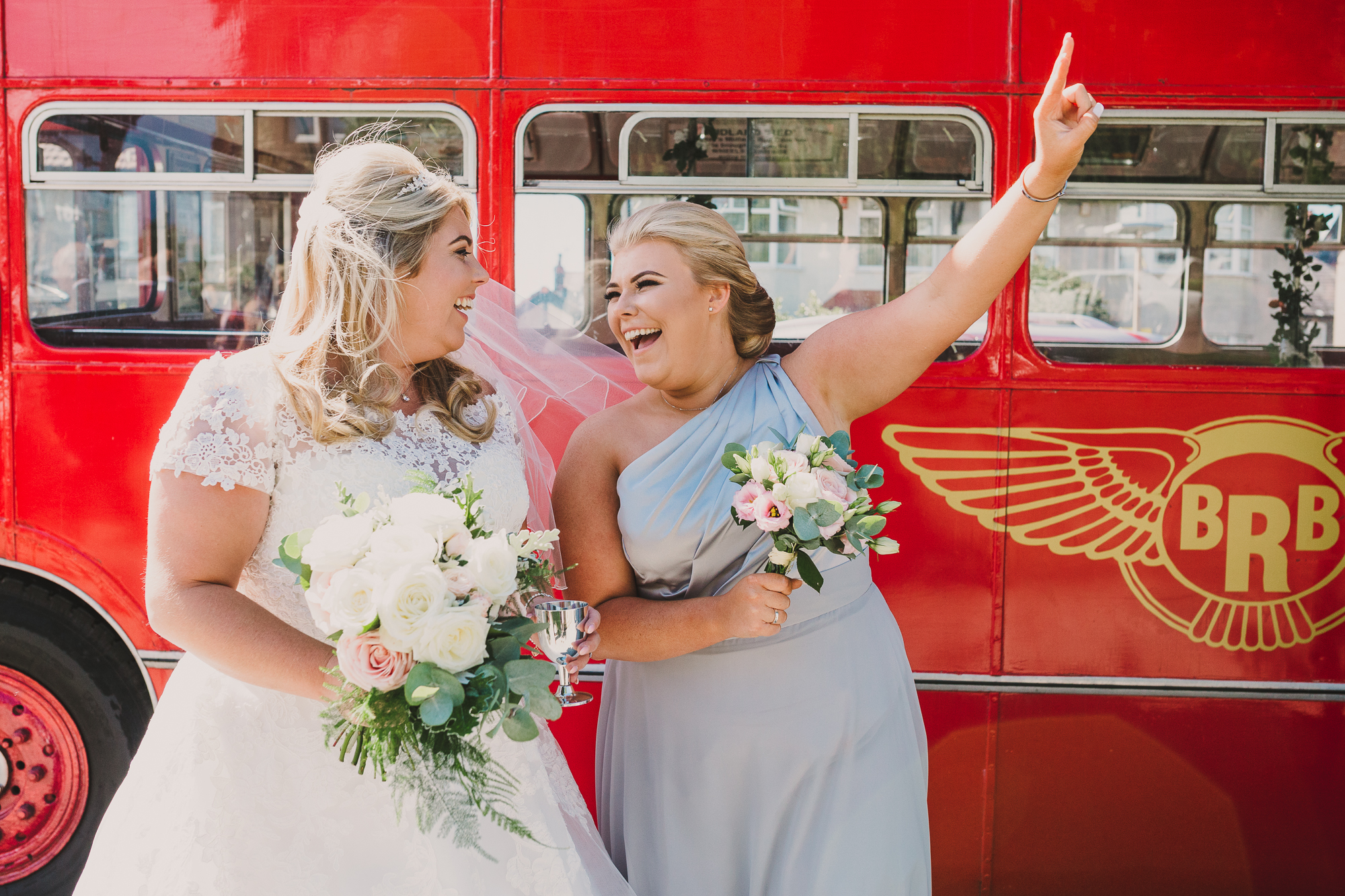 01 Liverpool city wedding with a big red bus