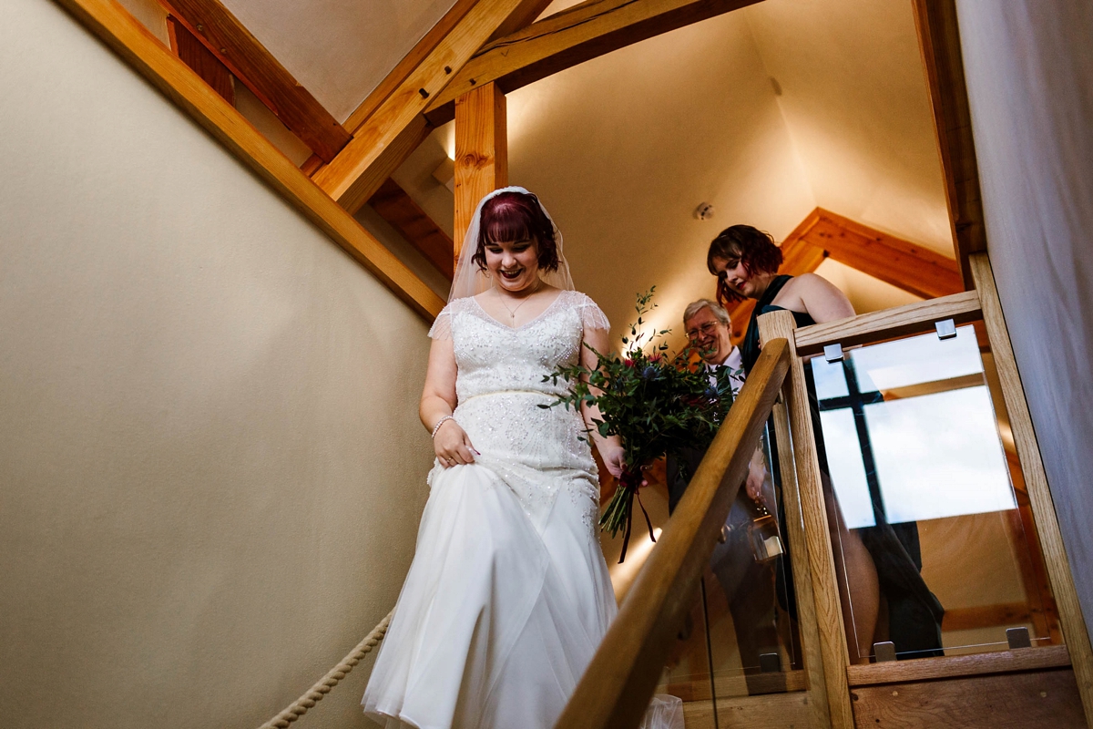 10 A 1920s inspired beaded dress for a winter barn wedding