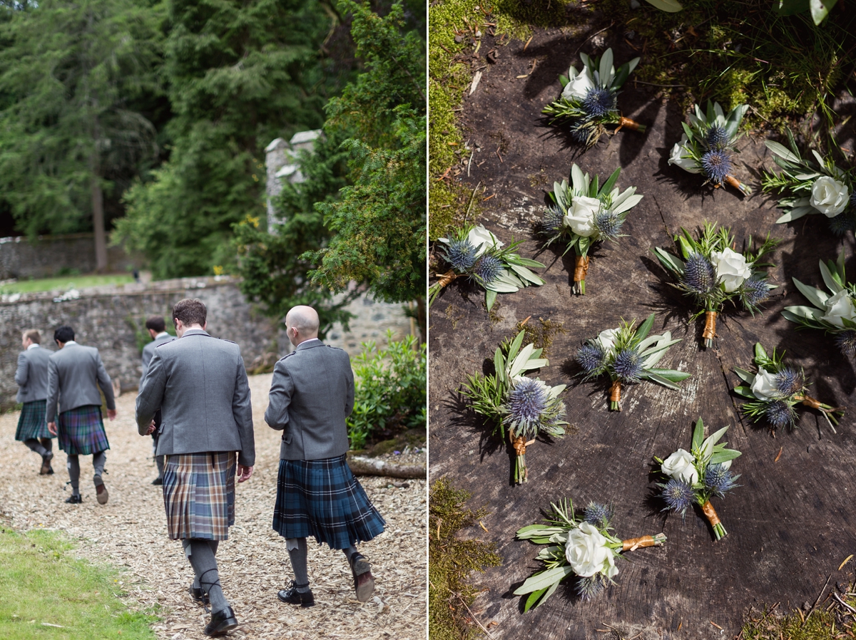 10 A Galia Lahav gown and accents of marble and gold for a scottish castle wedding