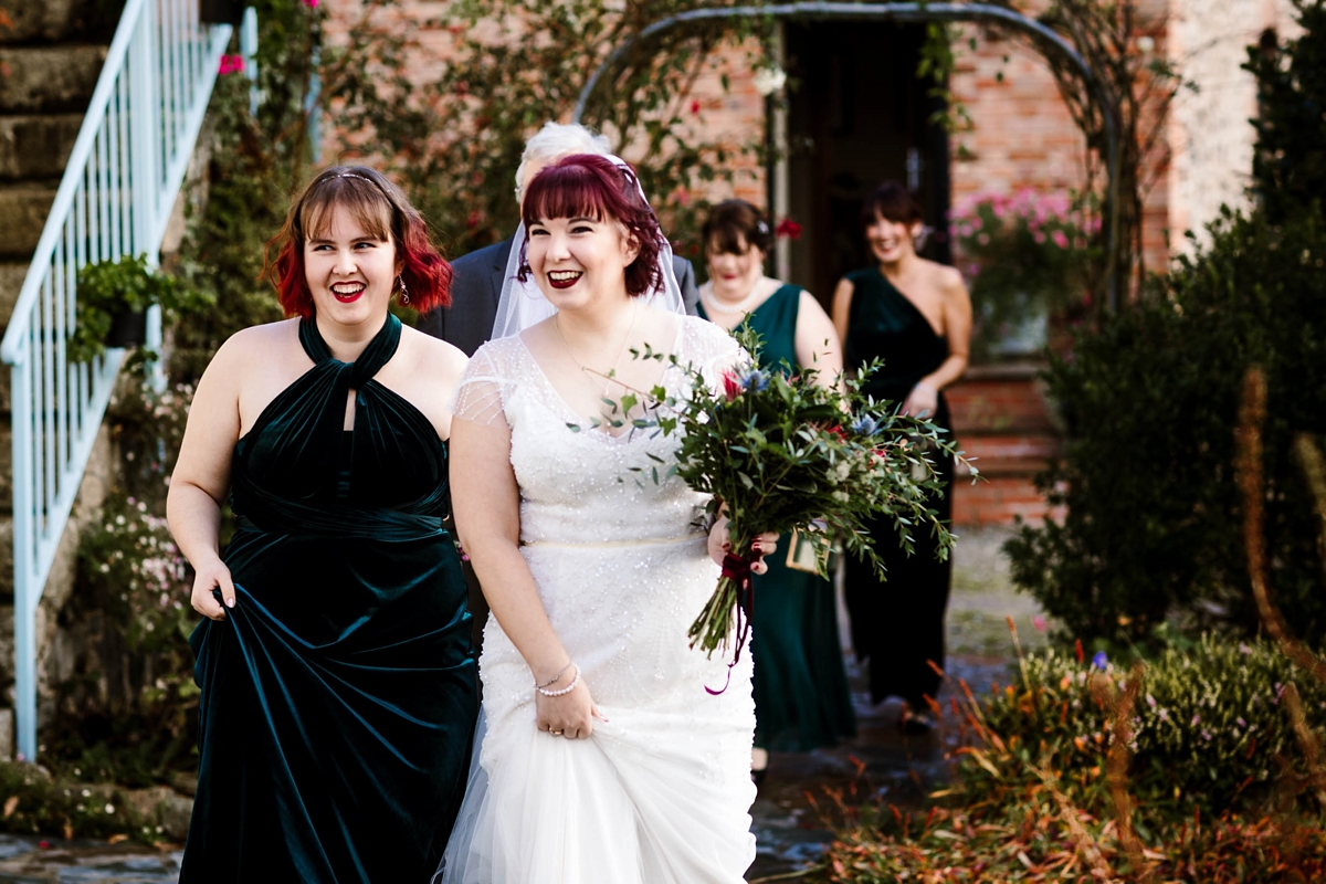 11 A 1920s inspired beaded dress for a winter barn wedding