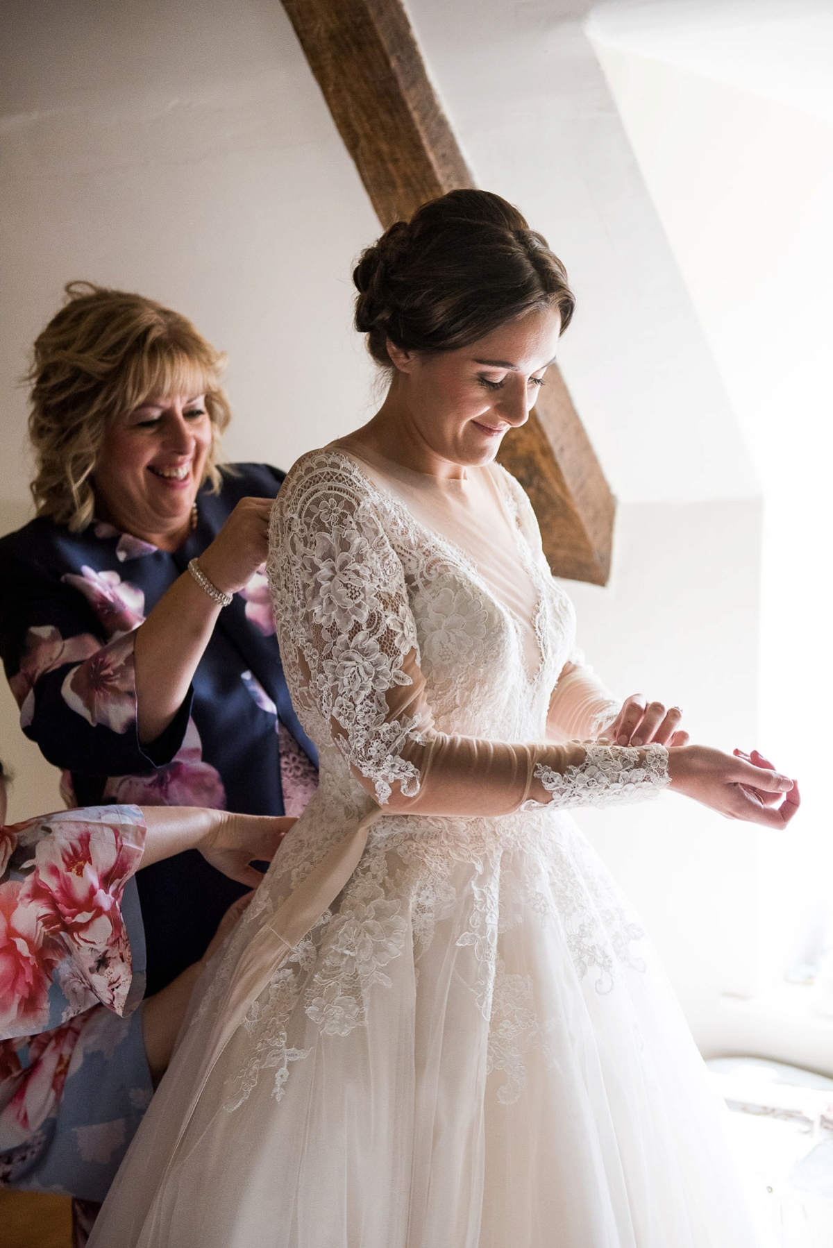 11 An Allure Bridals gown for a charming barn wedding