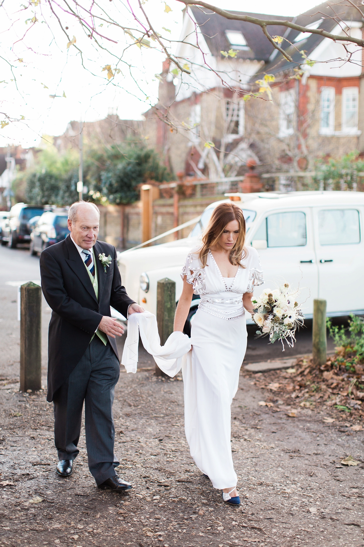12 A bride in Temperley London for a sophisticated and elegant Winter wedding