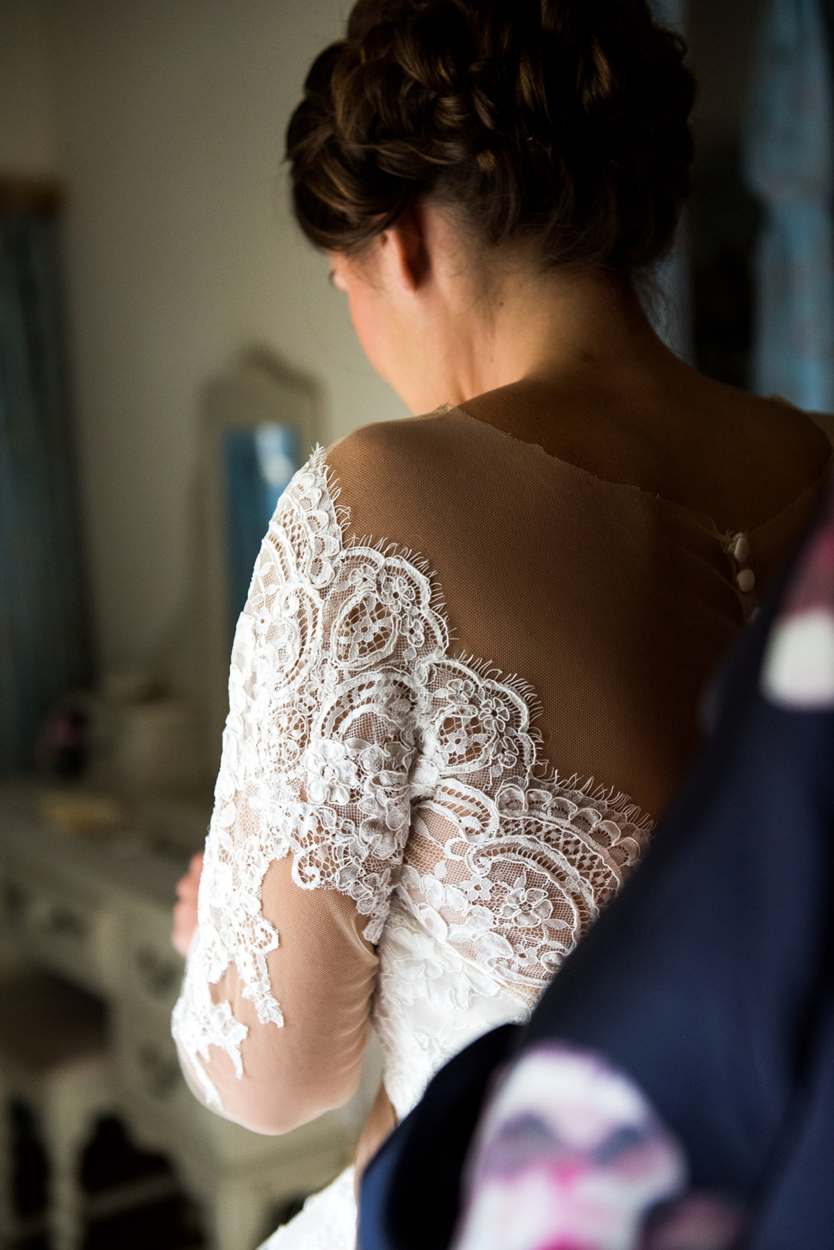 12 An Allure Bridals gown for a charming barn wedding