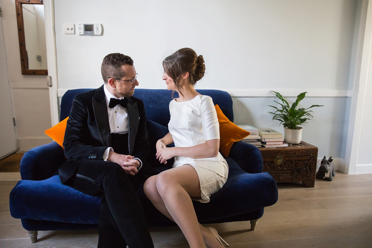 13 A 1950s inspired modern intimate wedding with a short dress by Kate Edmondson