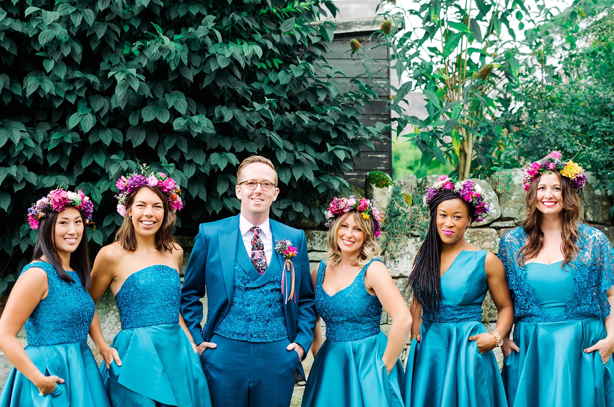 14 A Karen Willis Holmes sequin dress for a colourful Lost Gardens of Heligan inspired barn wedding