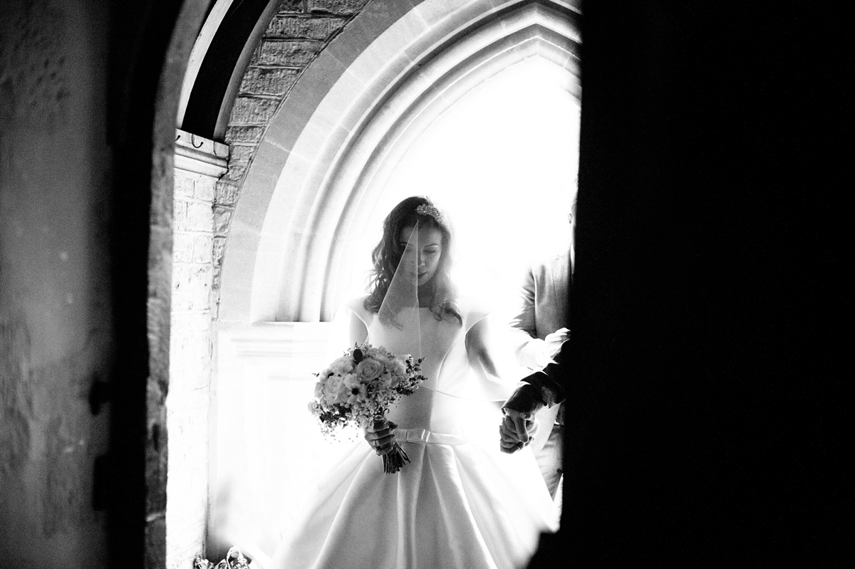 14 A Pronovias gown for a beautiful blue wedding - Pronovias Elegance for a Stylish Navy Blue and Gold Winter Wedding 14 A Pronovias gown for a beautiful blue wedding