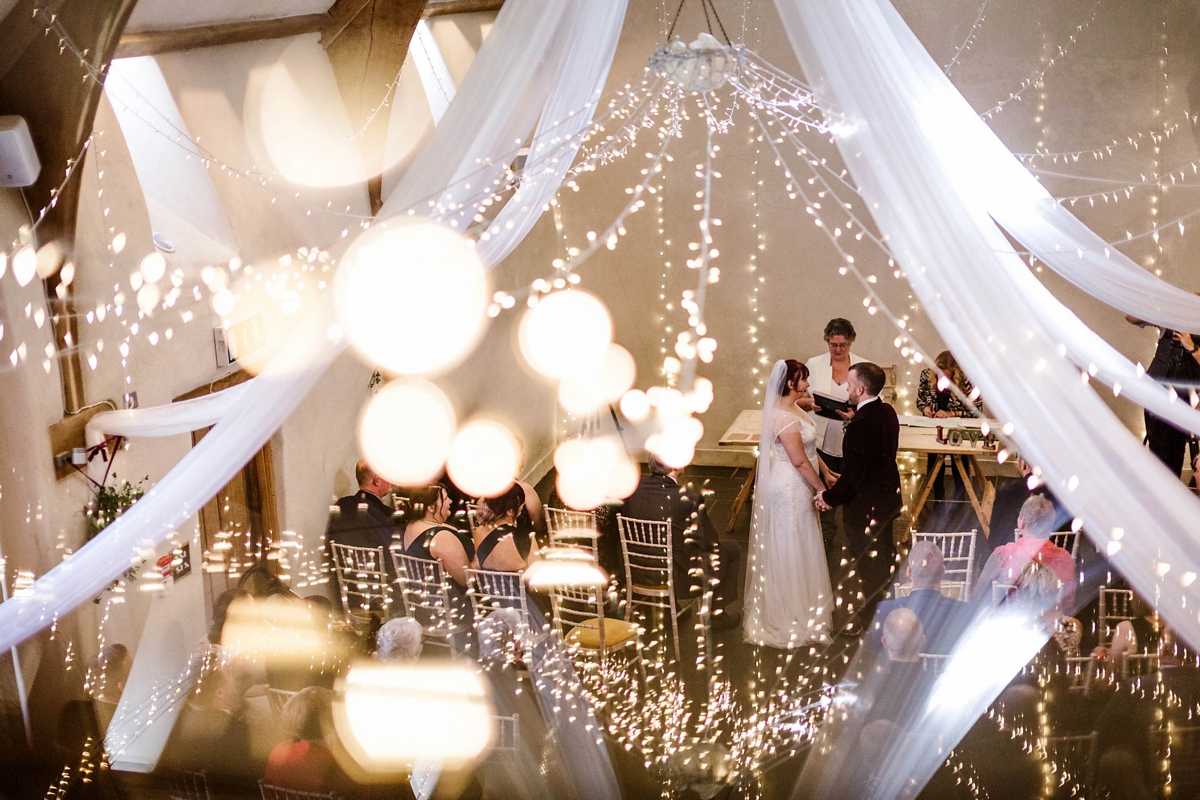 16 A 1920s inspired beaded dress for a winter barn wedding