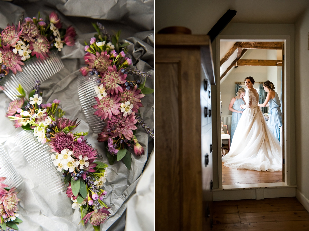 16 An Allure Bridals gown for a charming barn wedding