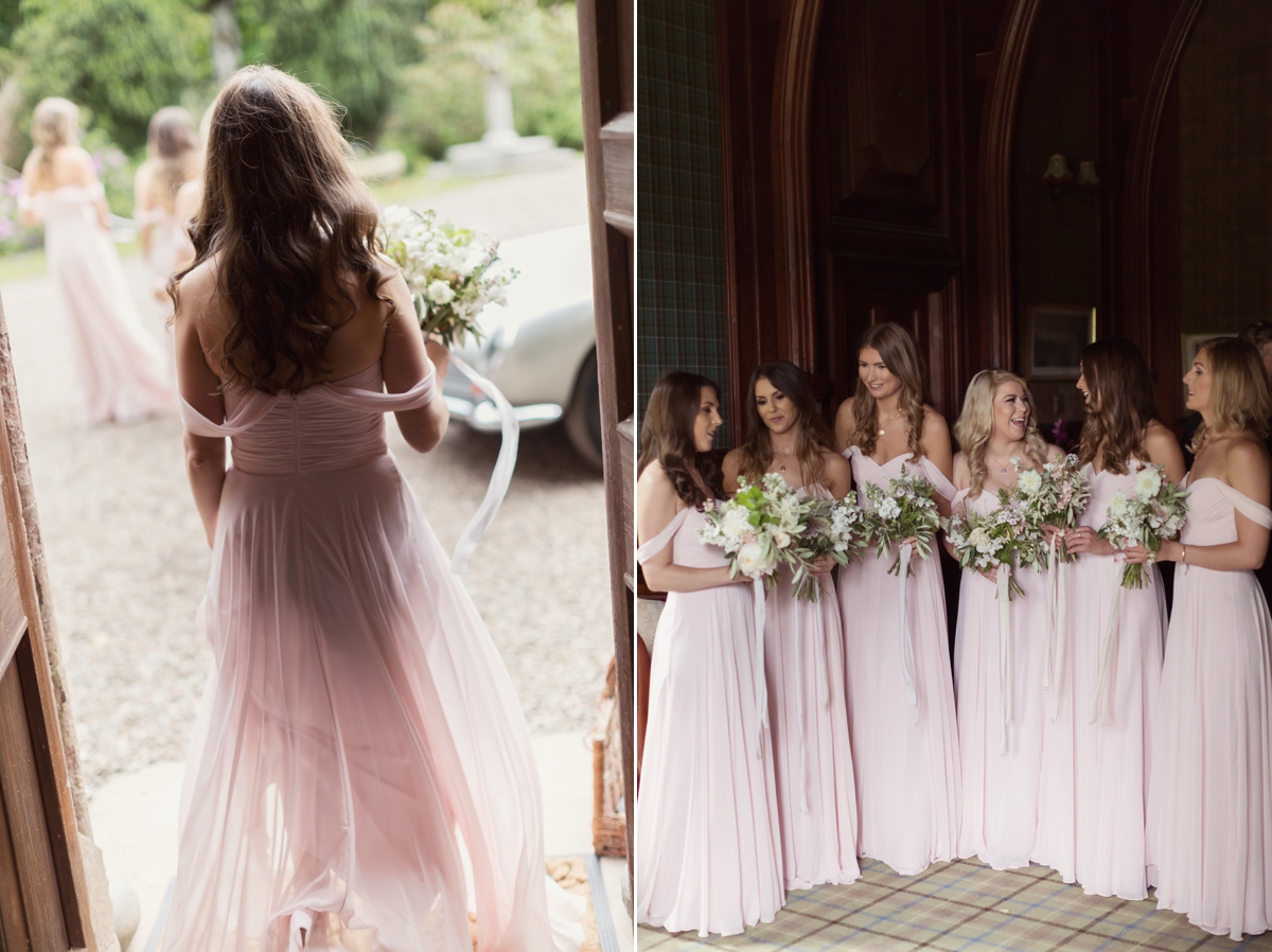 19 A Galia Lahav gown and accents of marble and gold for a scottish castle wedding