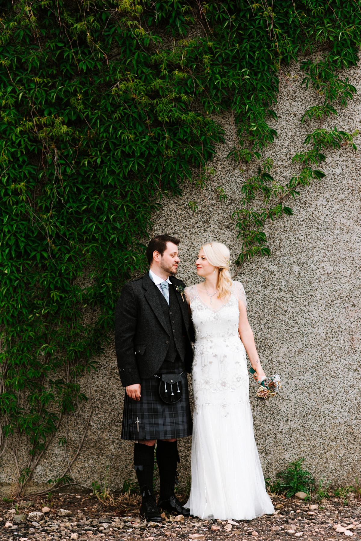 20 A Jenny Packham beaded gown for a lovely laidback country barn wedding