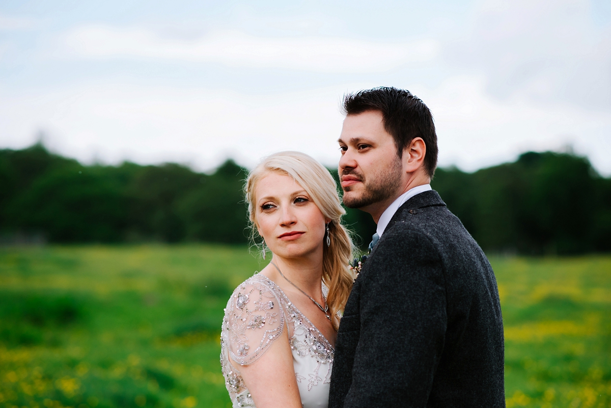21 A Jenny Packham beaded gown for a lovely laidback country barn wedding