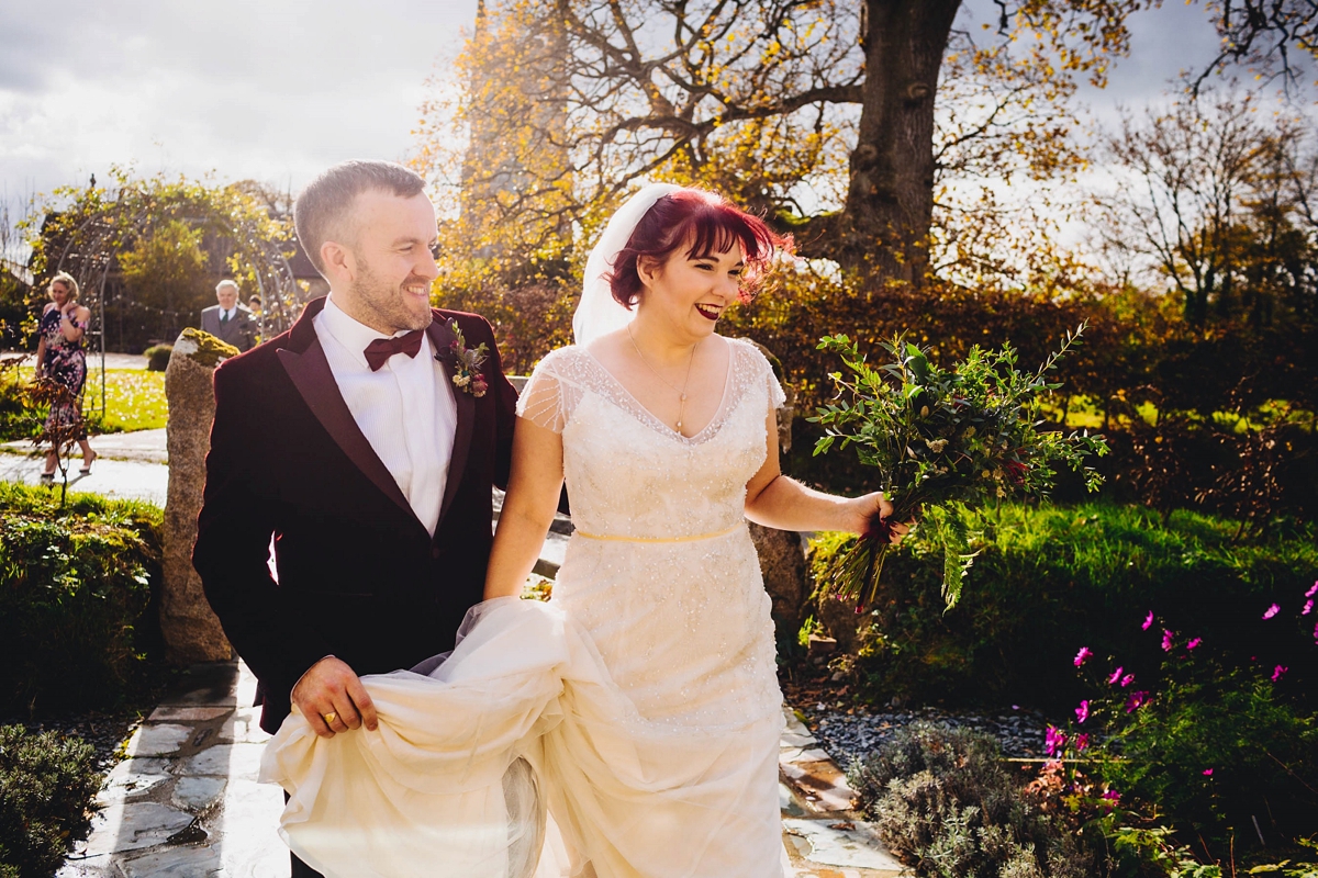 24 A 1920s inspired beaded dress for a winter barn wedding