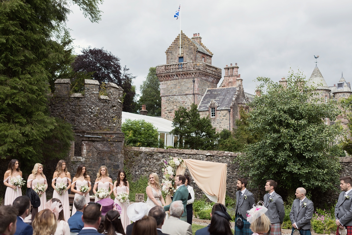24 A Galia Lahav gown and accents of marble and gold for a scottish castle wedding