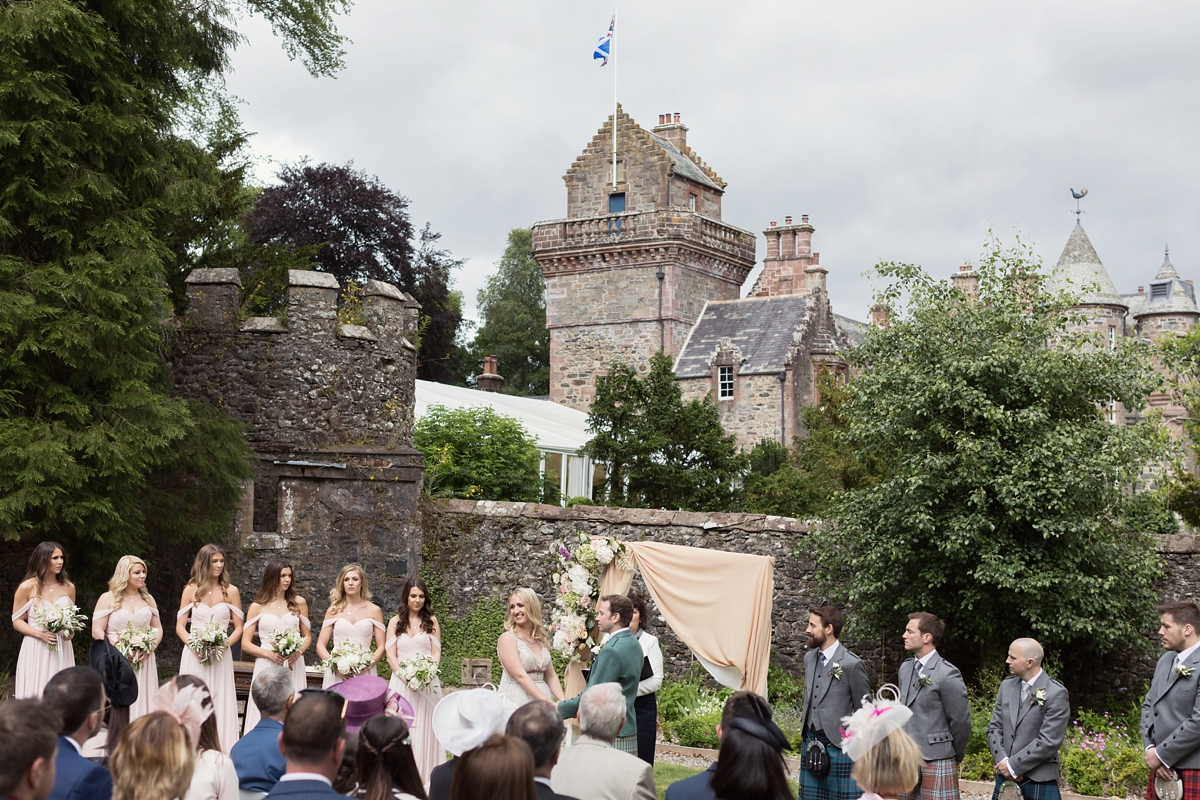 24 A Galia Lahav gown and accents of marble and gold for a scottish castle wedding