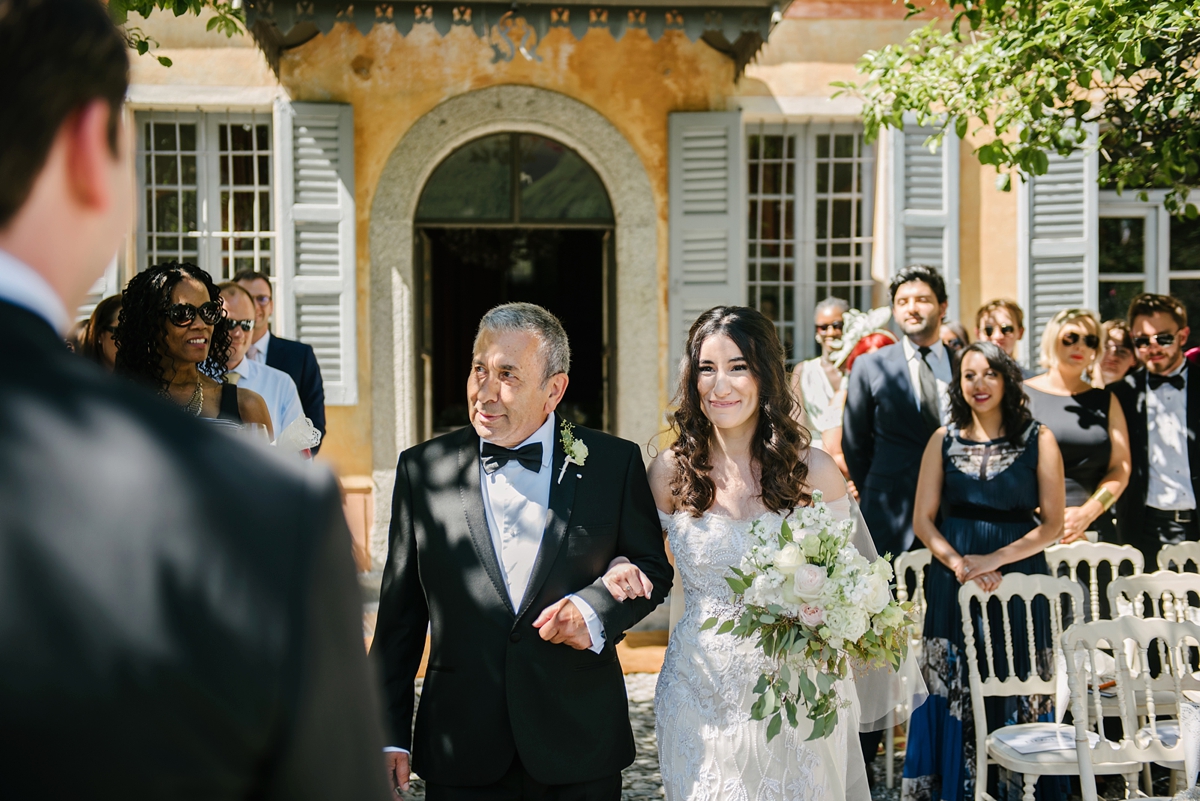 24 A Monique Lhuillier gown for a romantic summer villa wedding on Lake Como in Italy