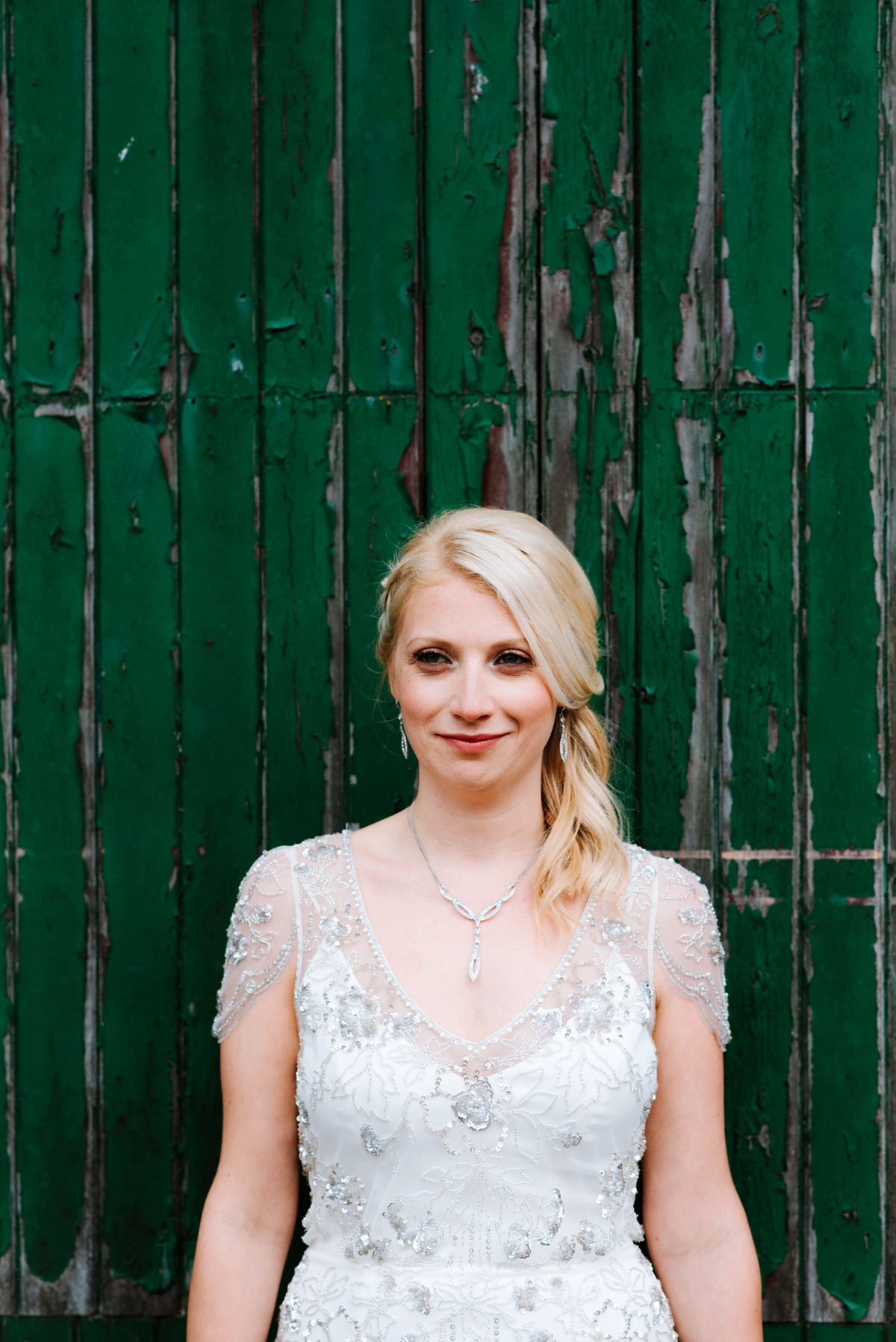 25 A Jenny Packham beaded gown for a lovely laidback country barn wedding
