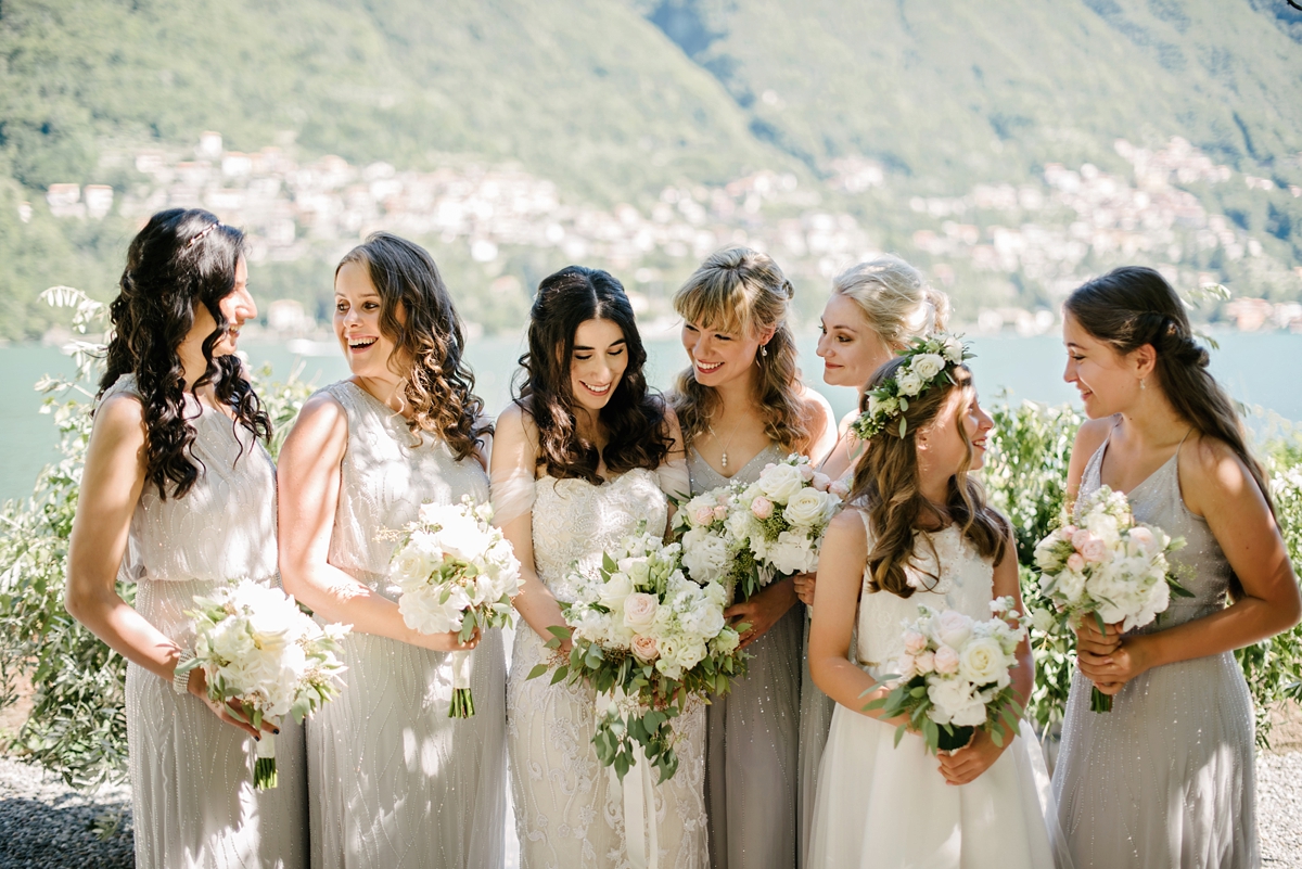 26 A Monique Lhuillier gown for a romantic summer villa wedding on Lake Como in Italy