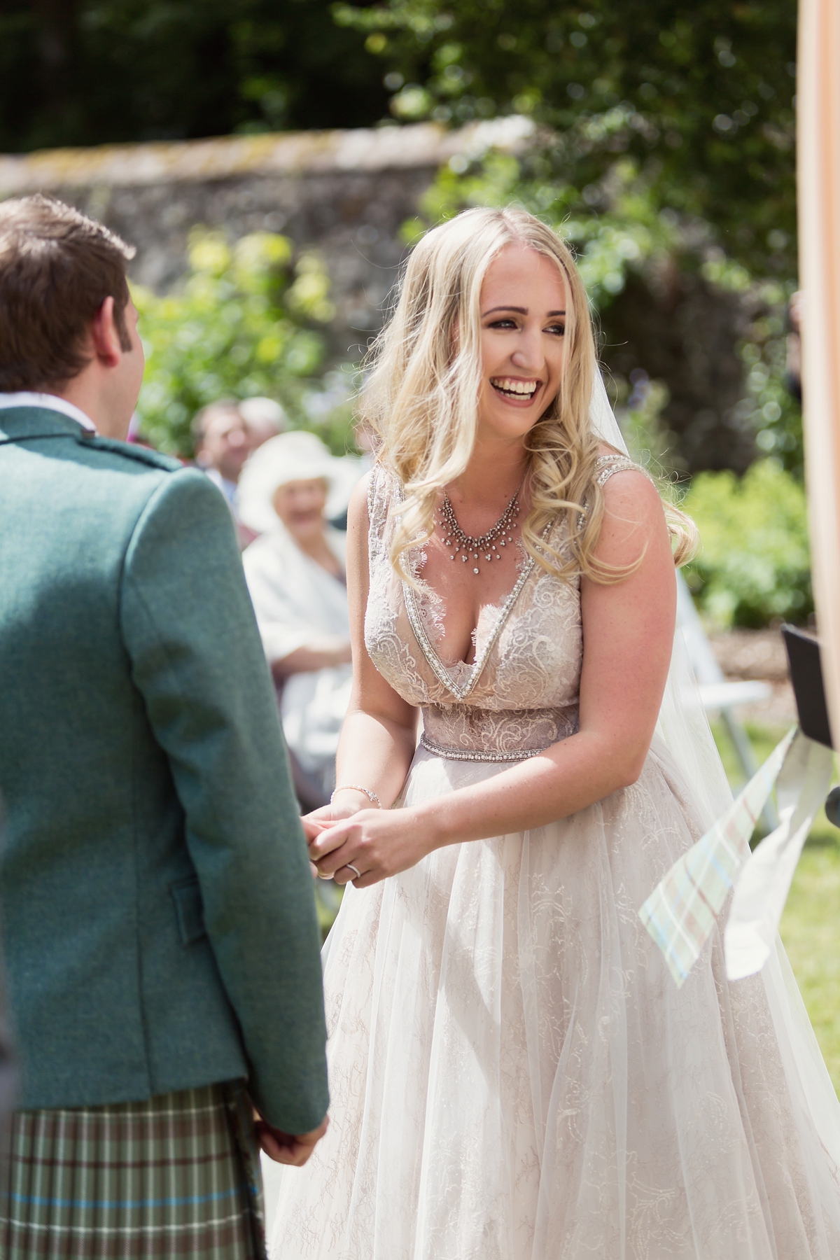 27 A Galia Lahav gown and accents of marble and gold for a scottish castle wedding