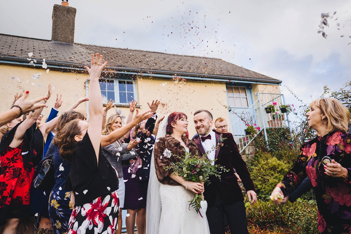 28 A 1920s inspired beaded dress for a winter barn wedding