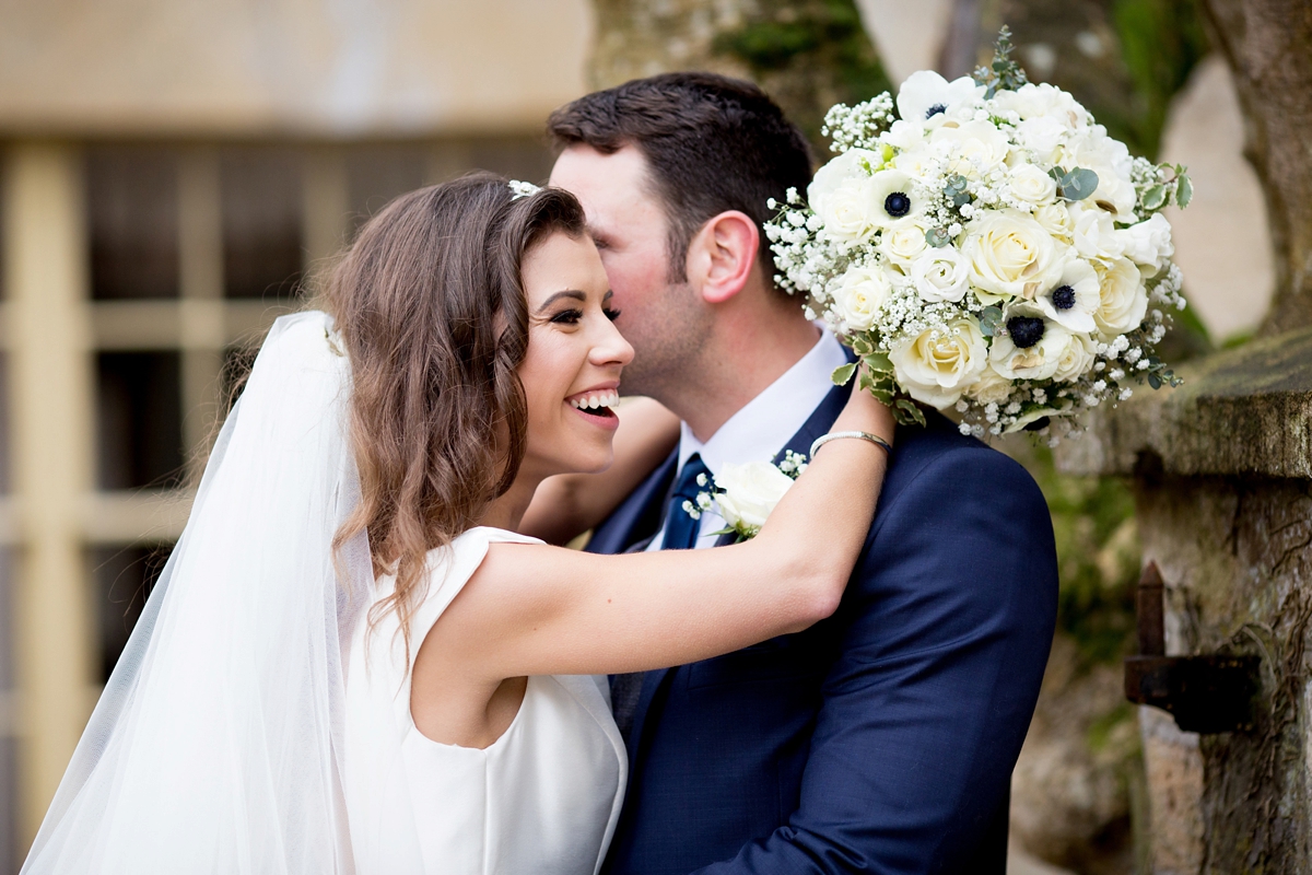 29 A Pronovias gown for a beautiful blue wedding - Pronovias Elegance for a Stylish Navy Blue and Gold Winter Wedding 29 A Pronovias gown for a beautiful blue wedding