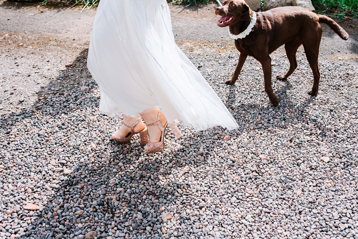 30 A Jenny Packham beaded gown for a lovely laidback country barn wedding