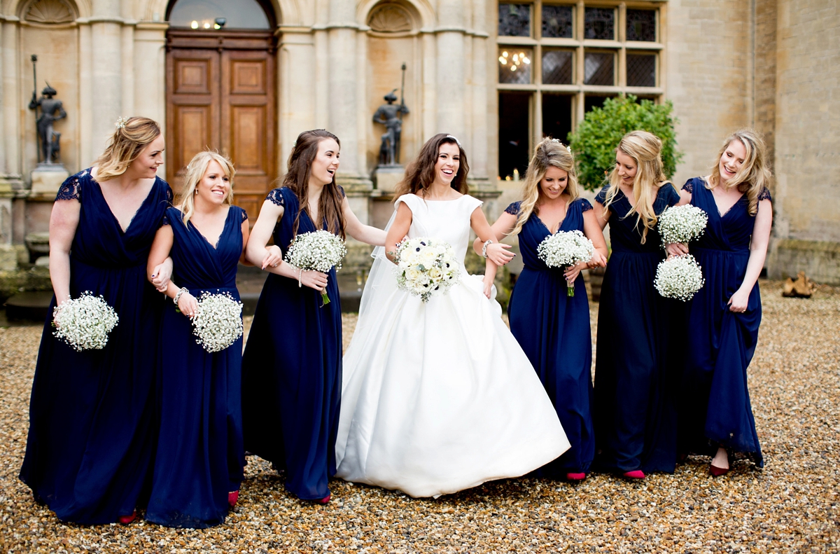 32 A Pronovias gown for a beautiful blue wedding - Pronovias Elegance for a Stylish Navy Blue and Gold Winter Wedding 32 A Pronovias gown for a beautiful blue wedding