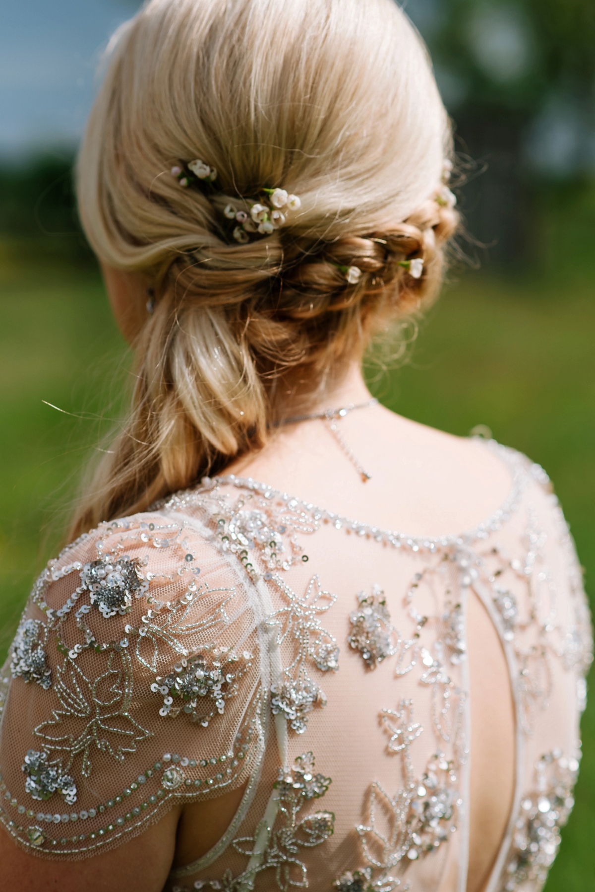 33 A Jenny Packham beaded gown for a lovely laidback country barn wedding