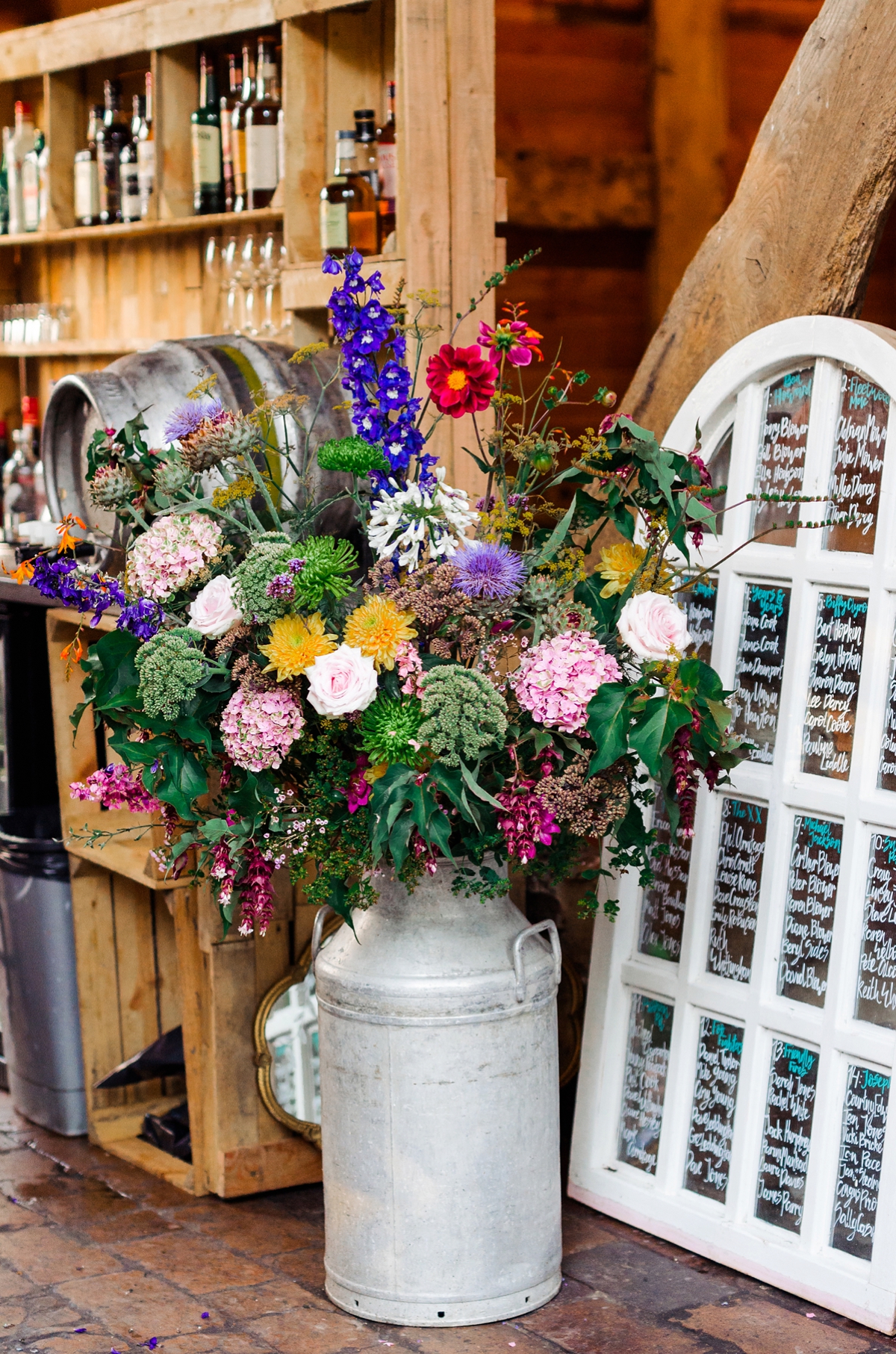 33 A Karen Willis Holmes sequin dress for a colourful Lost Gardens of Heligan inspired barn wedding