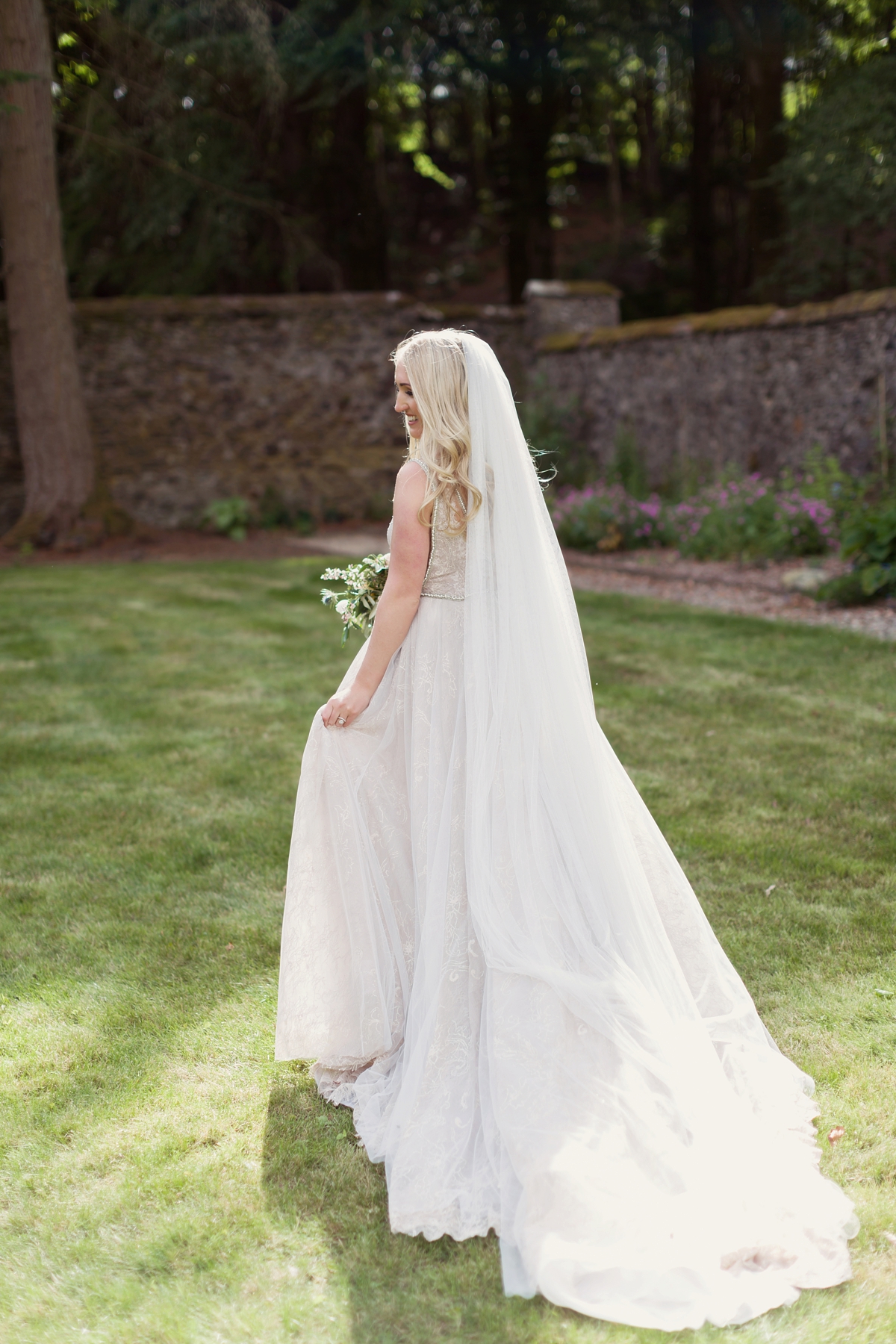 34 A Galia Lahav gown and accents of marble and gold for a scottish castle wedding