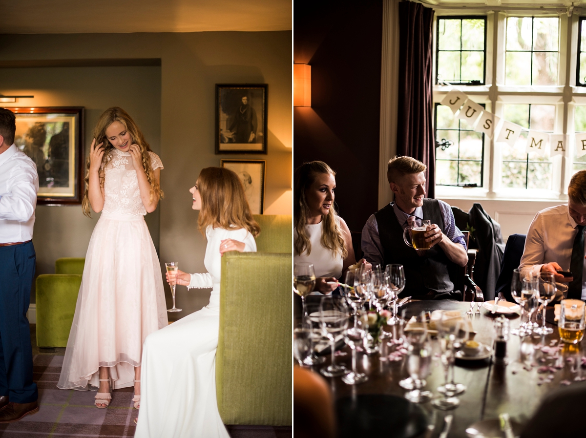 34 A beuatiful long sleeved and backless Pronovias gown for a wedding in Bakewell in Derbyshire