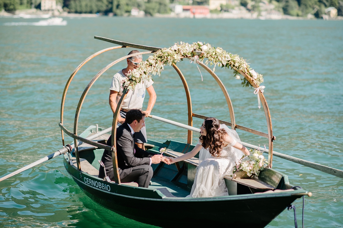 35 A Monique Lhuillier gown for a romantic summer villa wedding on Lake Como in Italy