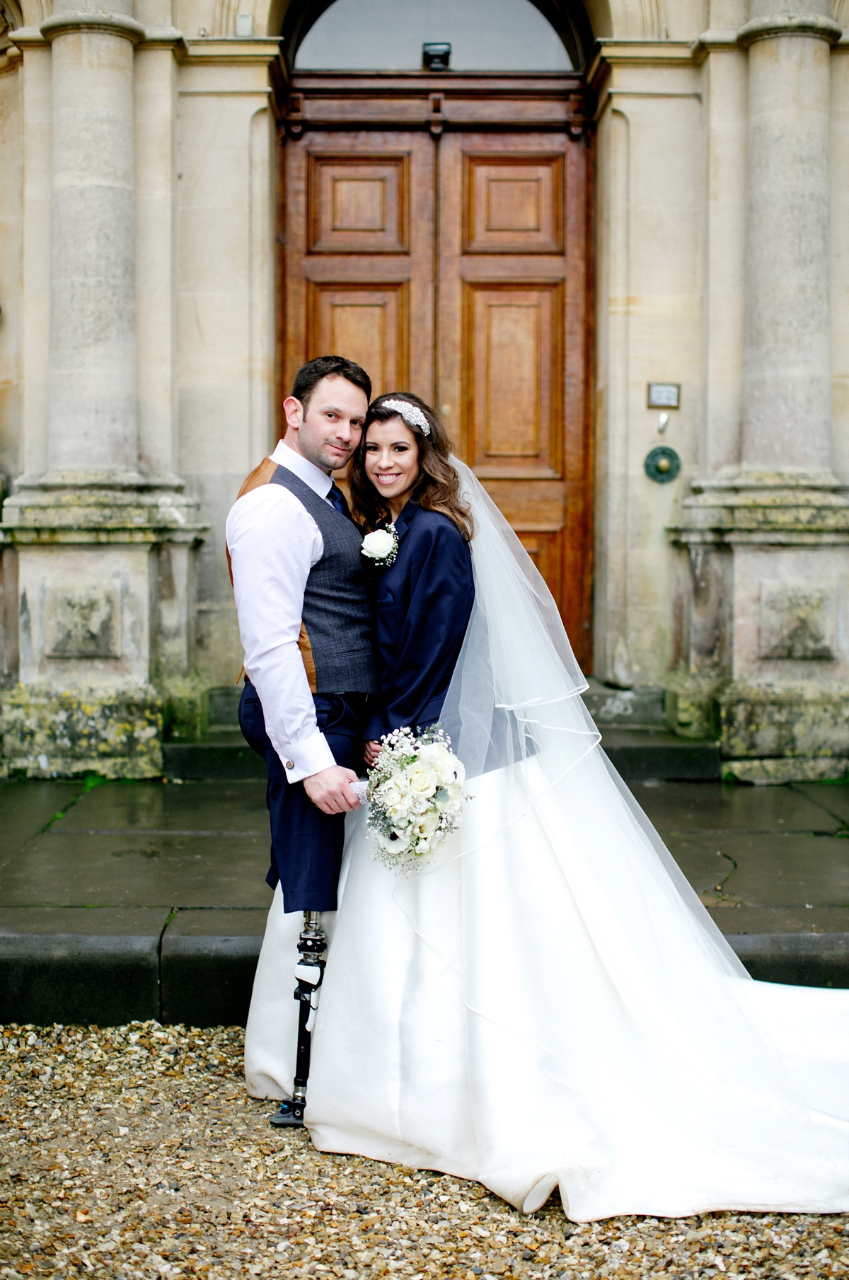 35 A Pronovias gown for a beautiful blue wedding - Pronovias Elegance for a Stylish Navy Blue and Gold Winter Wedding 35 A Pronovias gown for a beautiful blue wedding