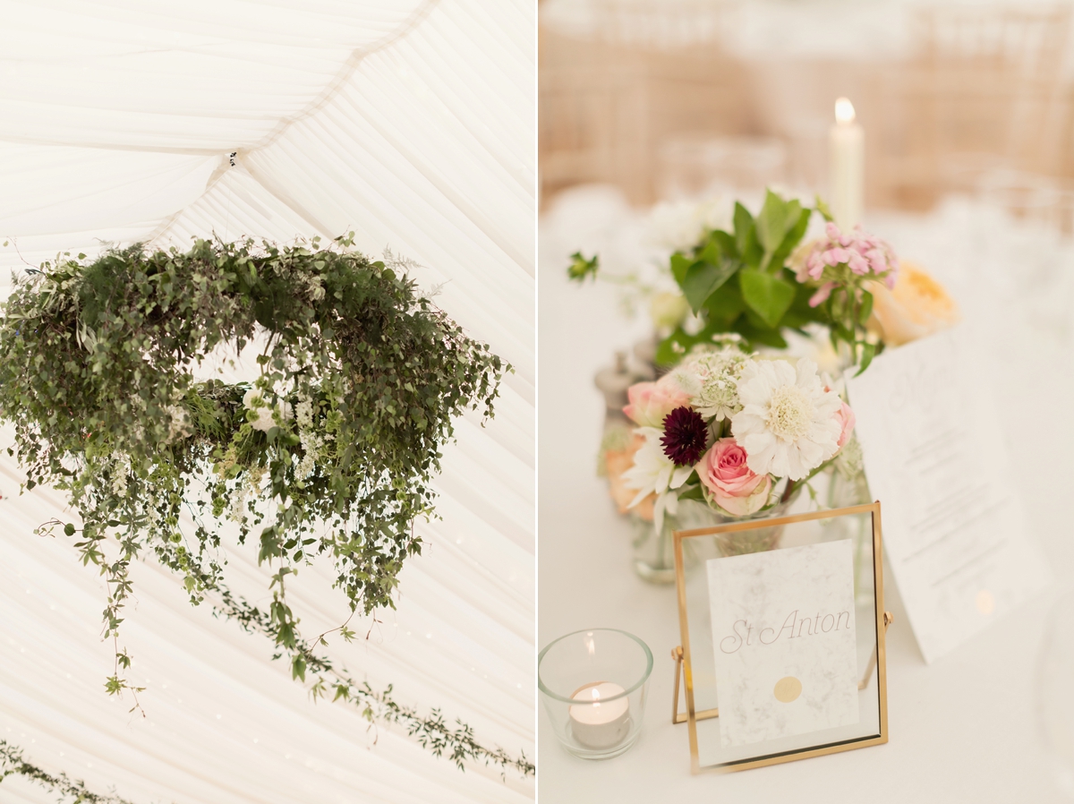 39 A Galia Lahav gown and accents of marble and gold for a scottish castle wedding