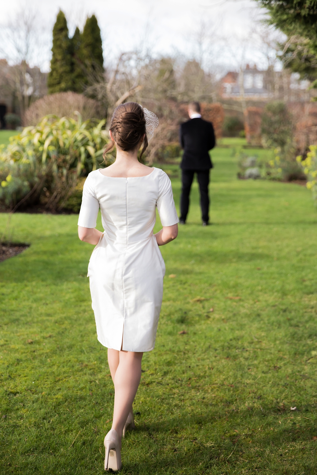 4 A 1950s inspired modern intimate wedding with a short dress by Kate Edmondson