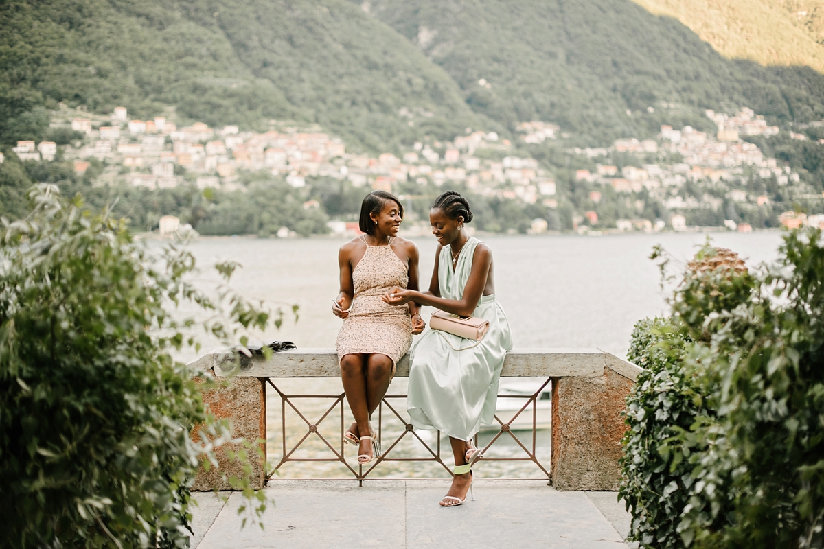 46 A Monique Lhuillier gown for a romantic summer villa wedding on Lake Como in Italy