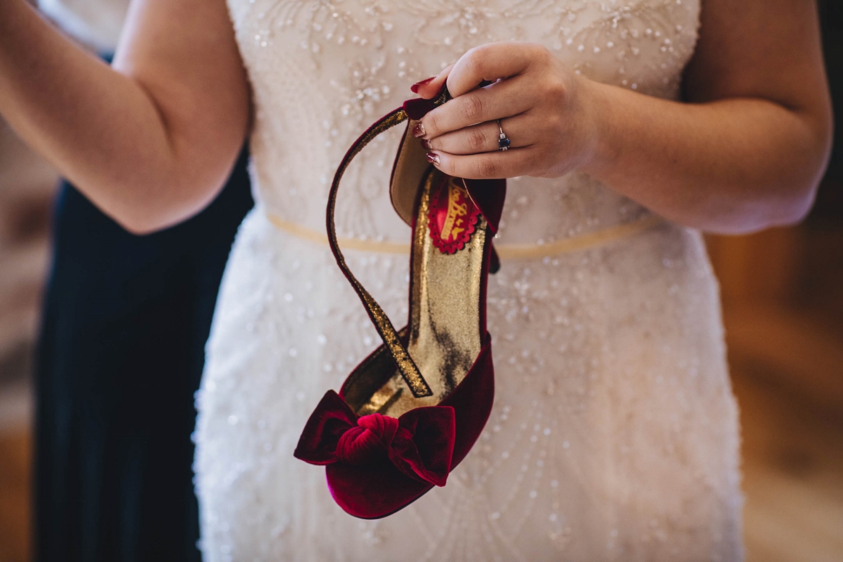 5 A 1920s inspired beaded dress for a winter barn wedding