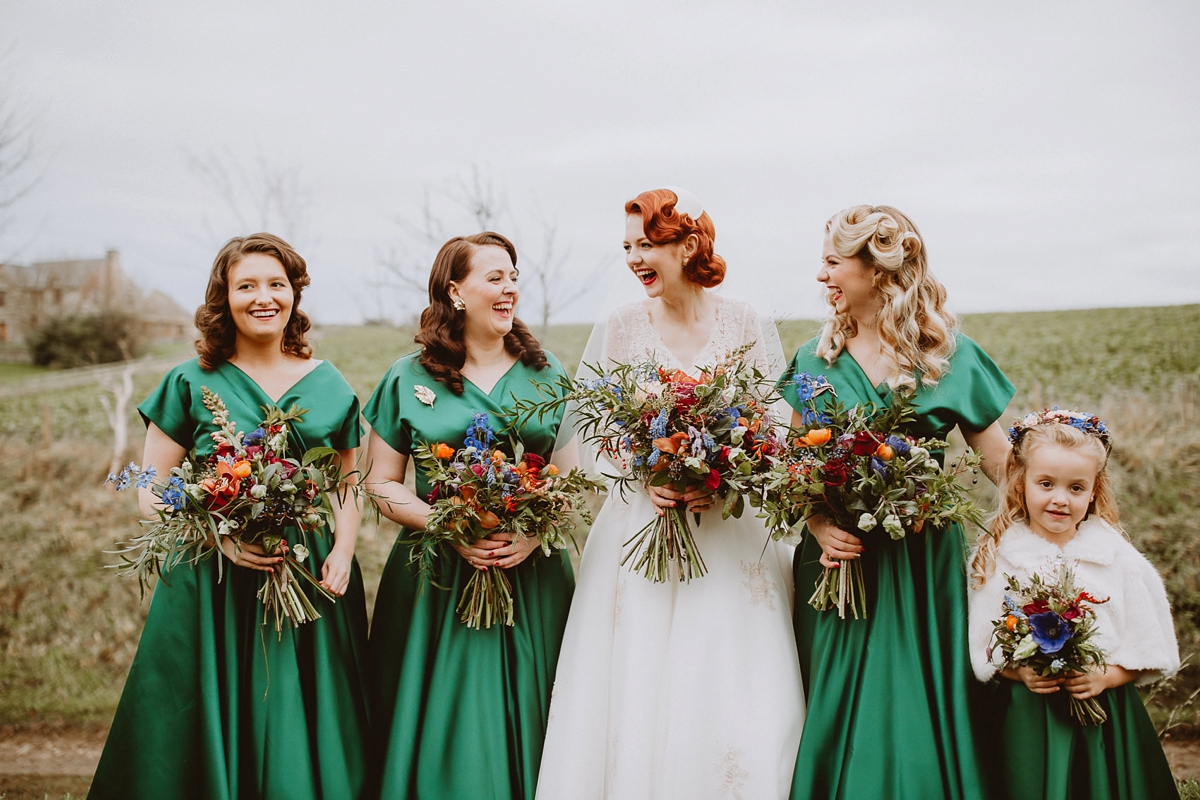 50 A tea length LouLou Bridal dress for a vintage themed farm wedding