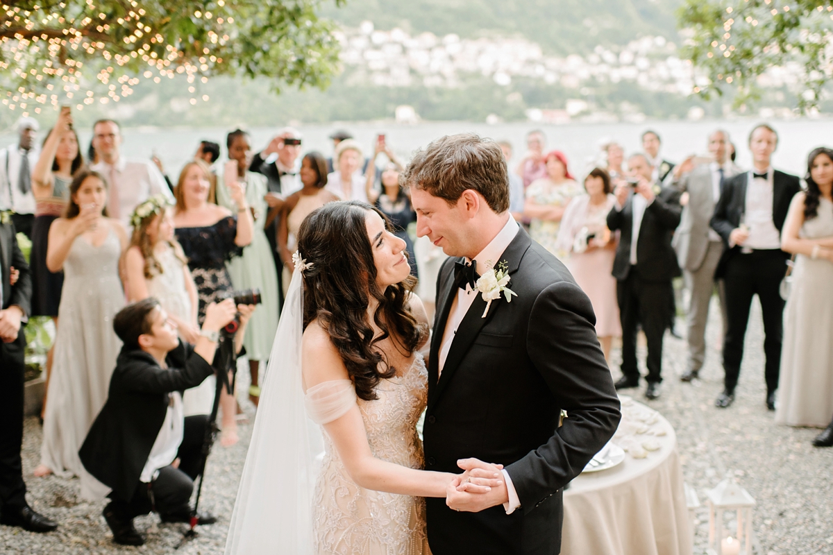 53 A Monique Lhuillier gown for a romantic summer villa wedding on Lake Como in Italy