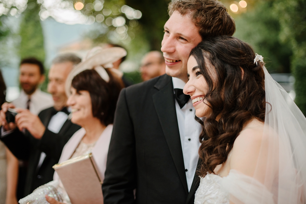 56 A Monique Lhuillier gown for a romantic summer villa wedding on Lake Como in Italy